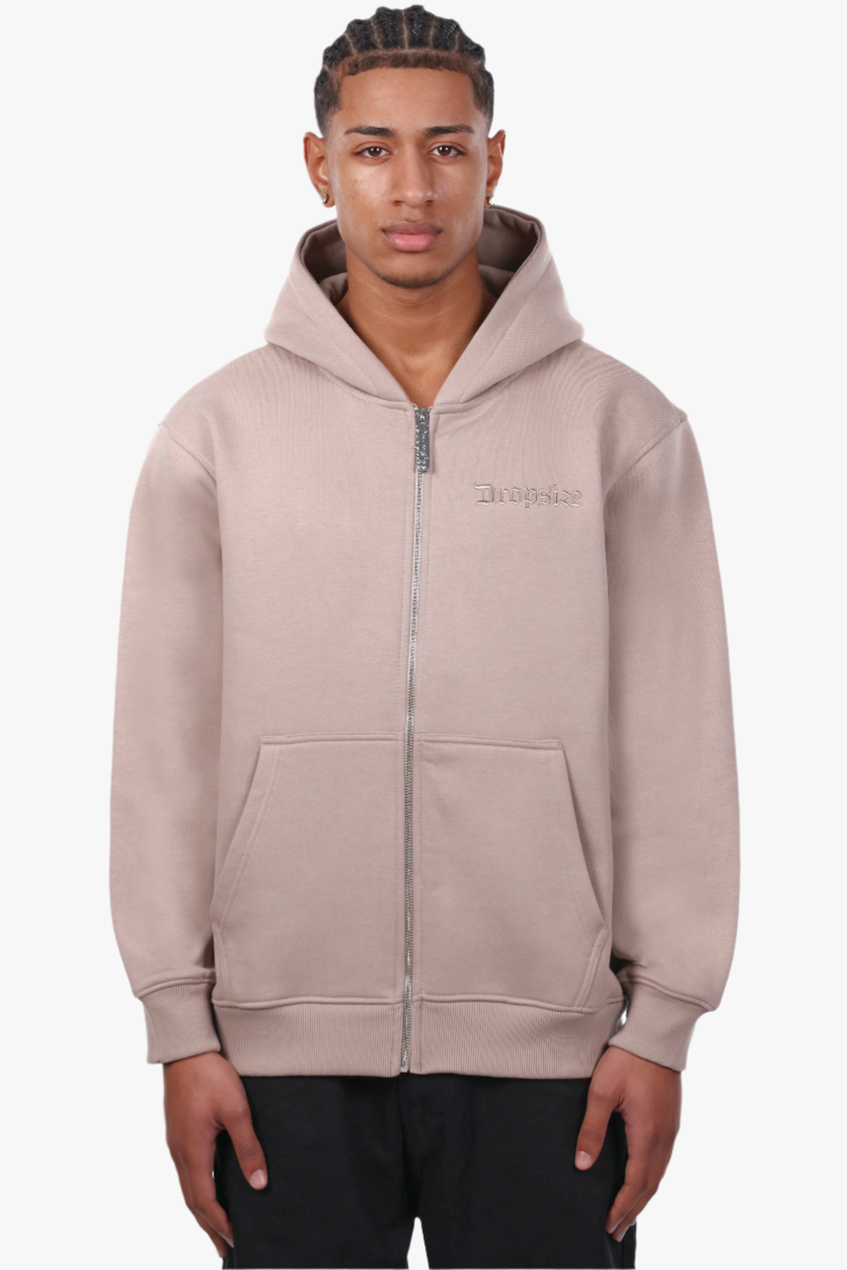 REGULAR FIT ZIP-HOODIE SIMPLY TAUPE