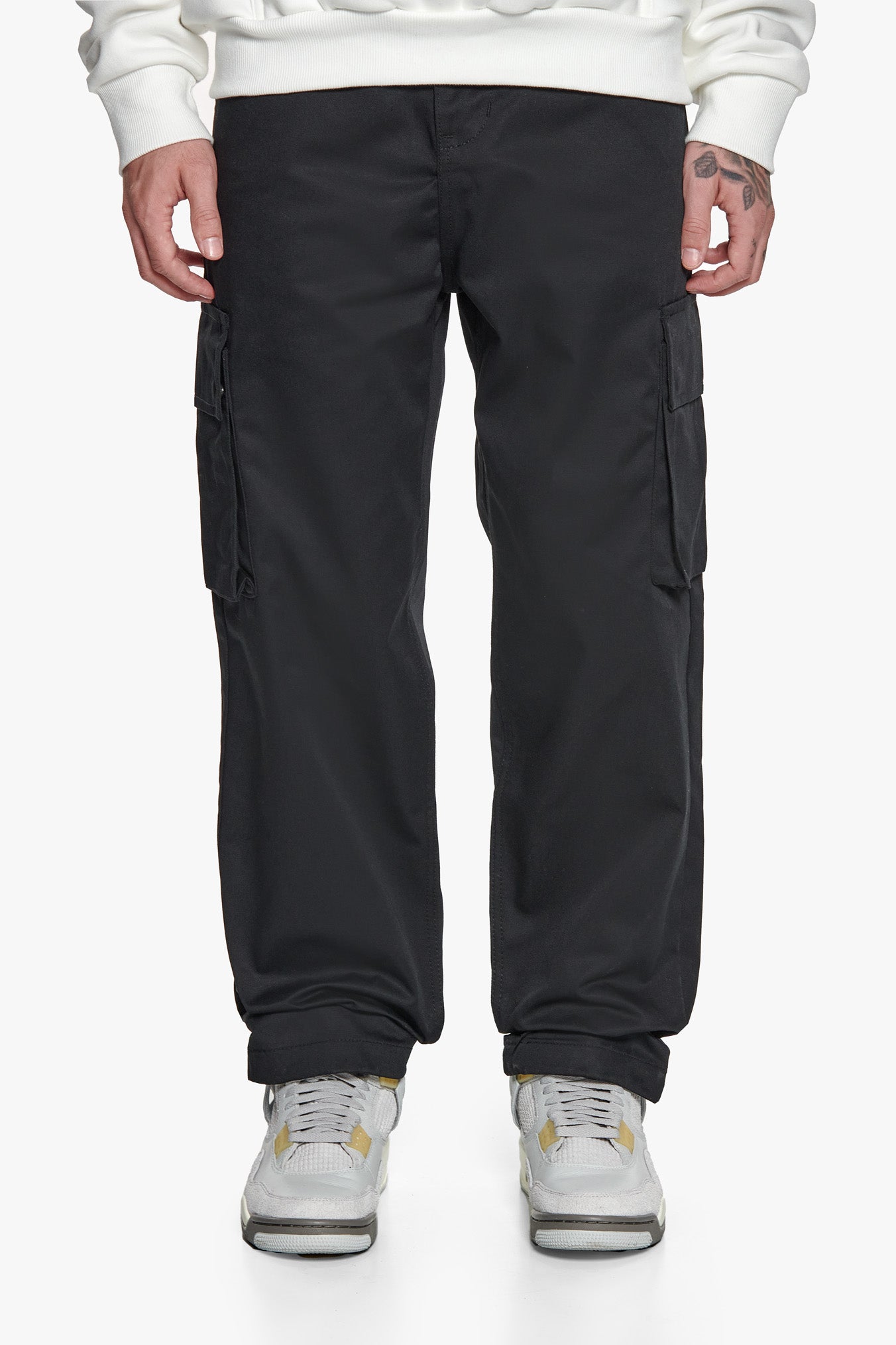 DOUBLE POCKET CARGO PANTS BLACK
