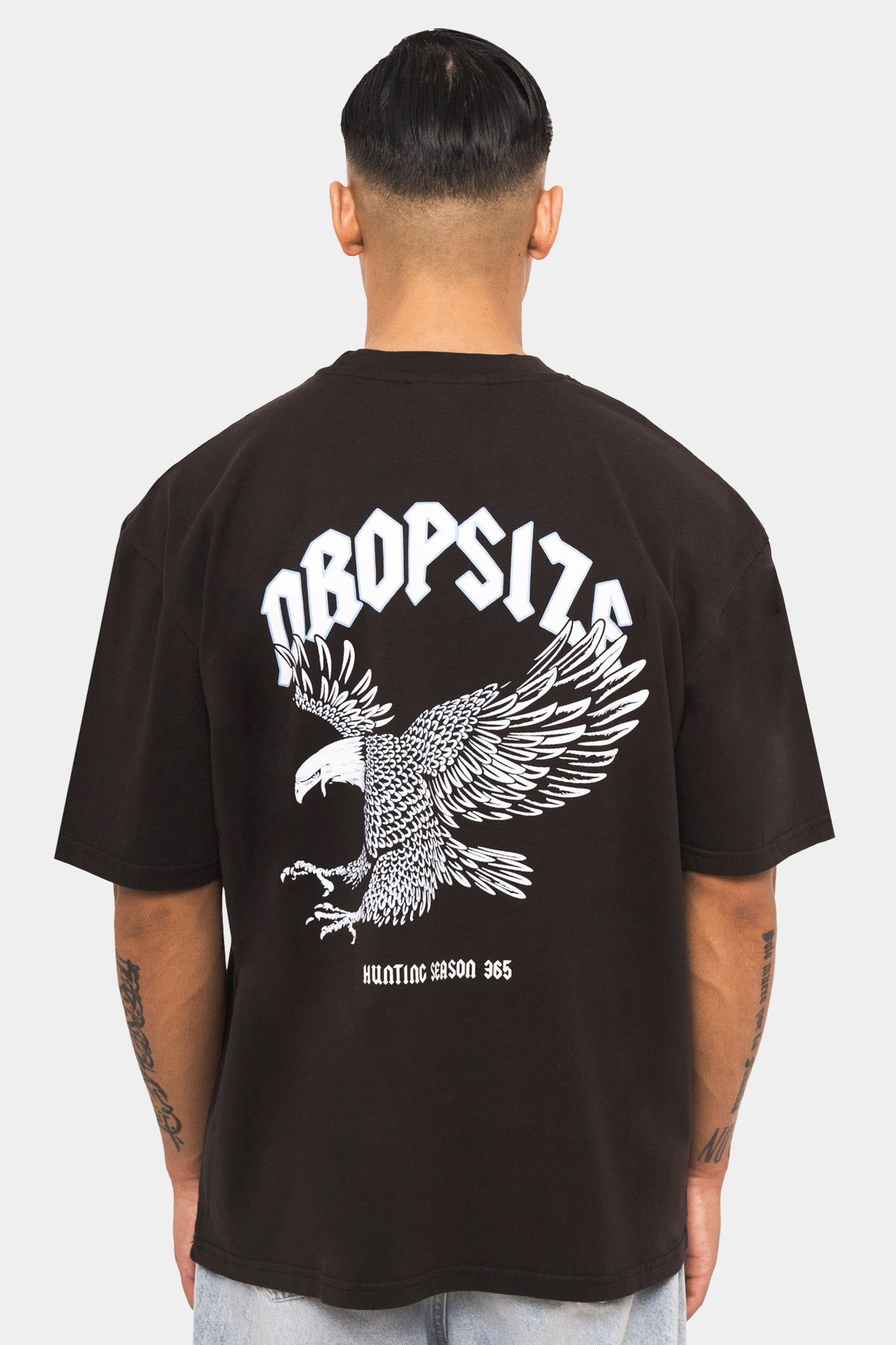 HEAVY OVERSIZE EAGLE T-SHIRT WASHED BLACK