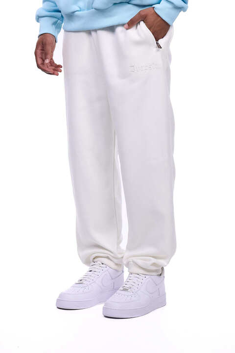HEAVY NEXT GEN LOGO PRINT JOGGER CREAM WHITE