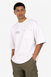 HEAVY OVERSIZE POCKET T-SHIRT LIGHT GREY