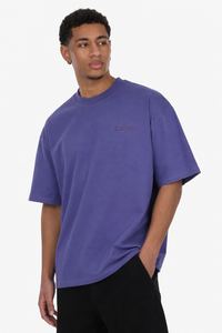 HEAVY OVERSIZE EMBO T-SHIRT BLUE