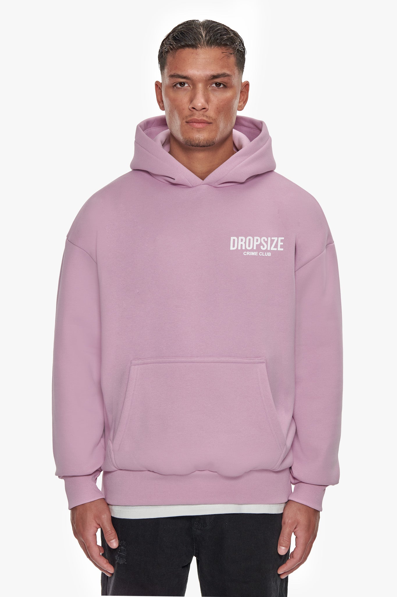 HEAVY OVERSIZE CRIME CLUB HOODIE LILAC