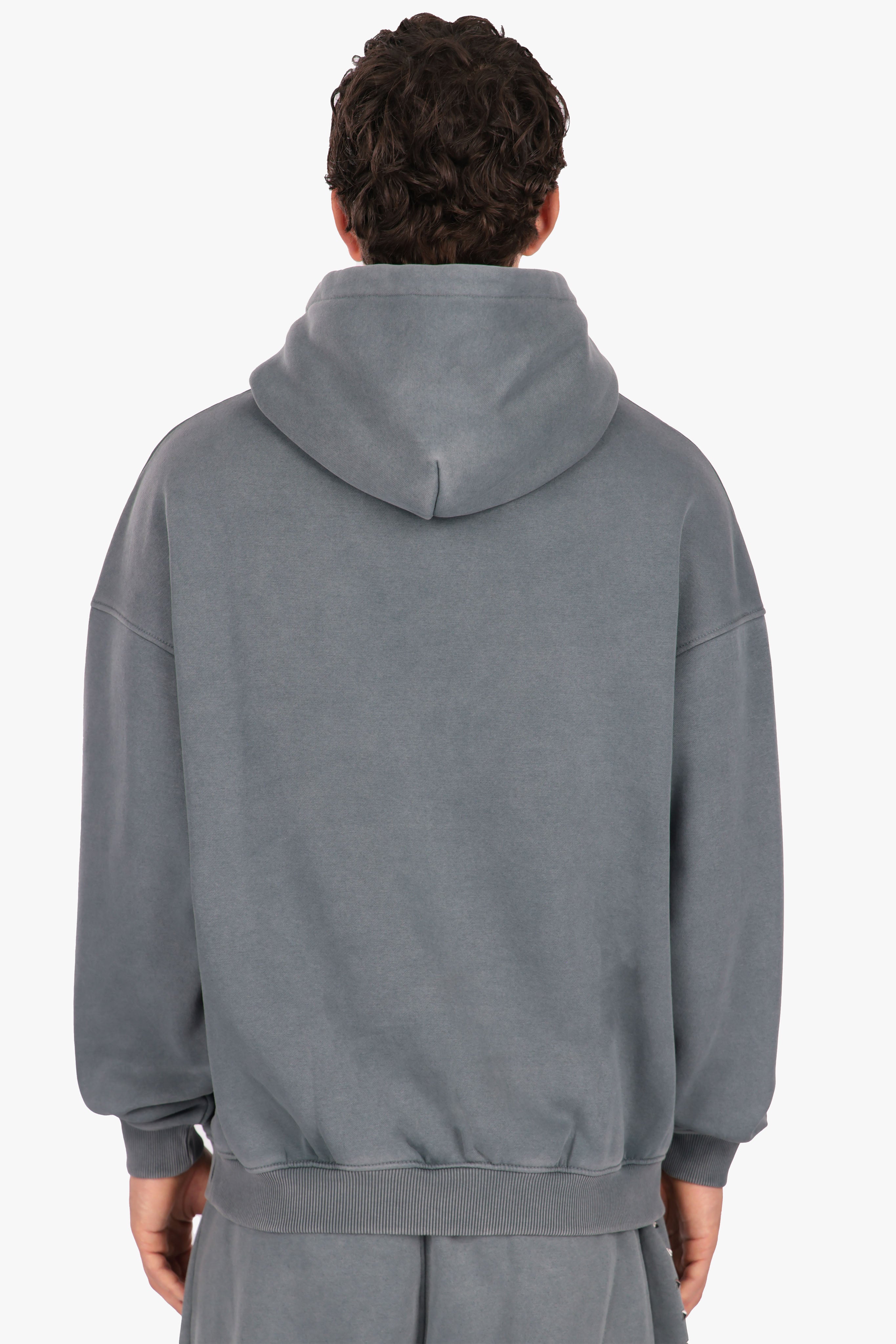 DOUBLE POCKET HOODIE ACID GREY