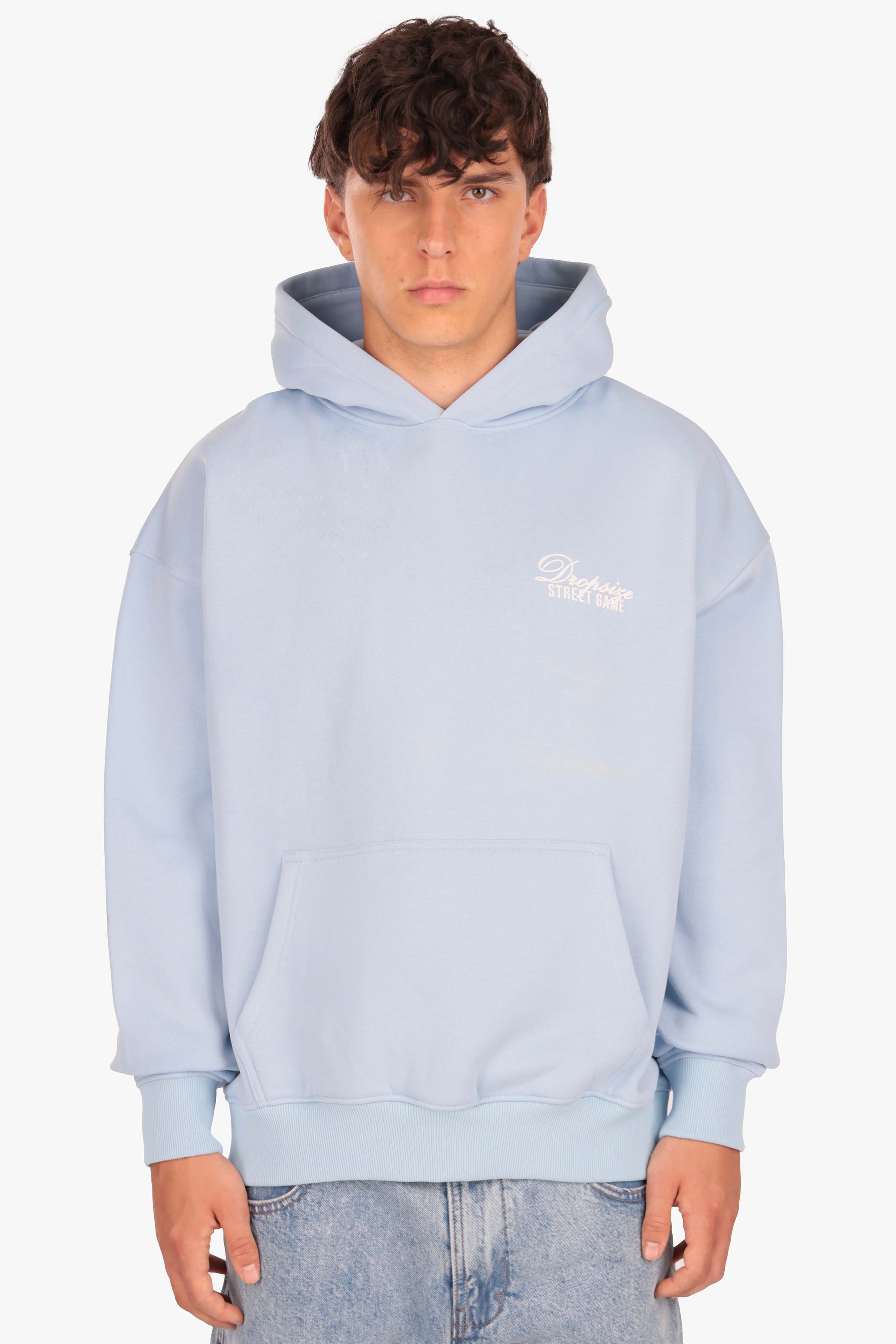 HEAVY OVERSIZE STUDIOS HOODIE BABY BLUE