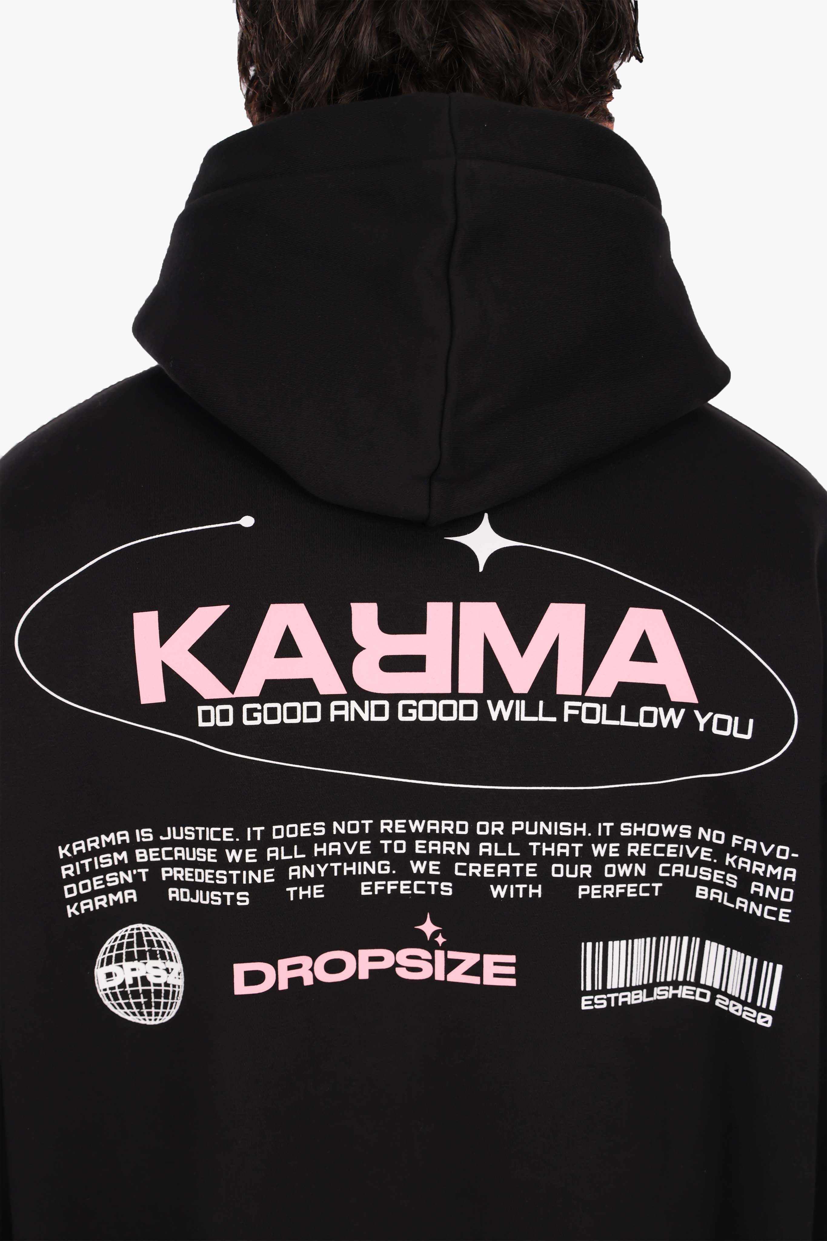 DROPSIZE KARMA HOODIE JET BLACK