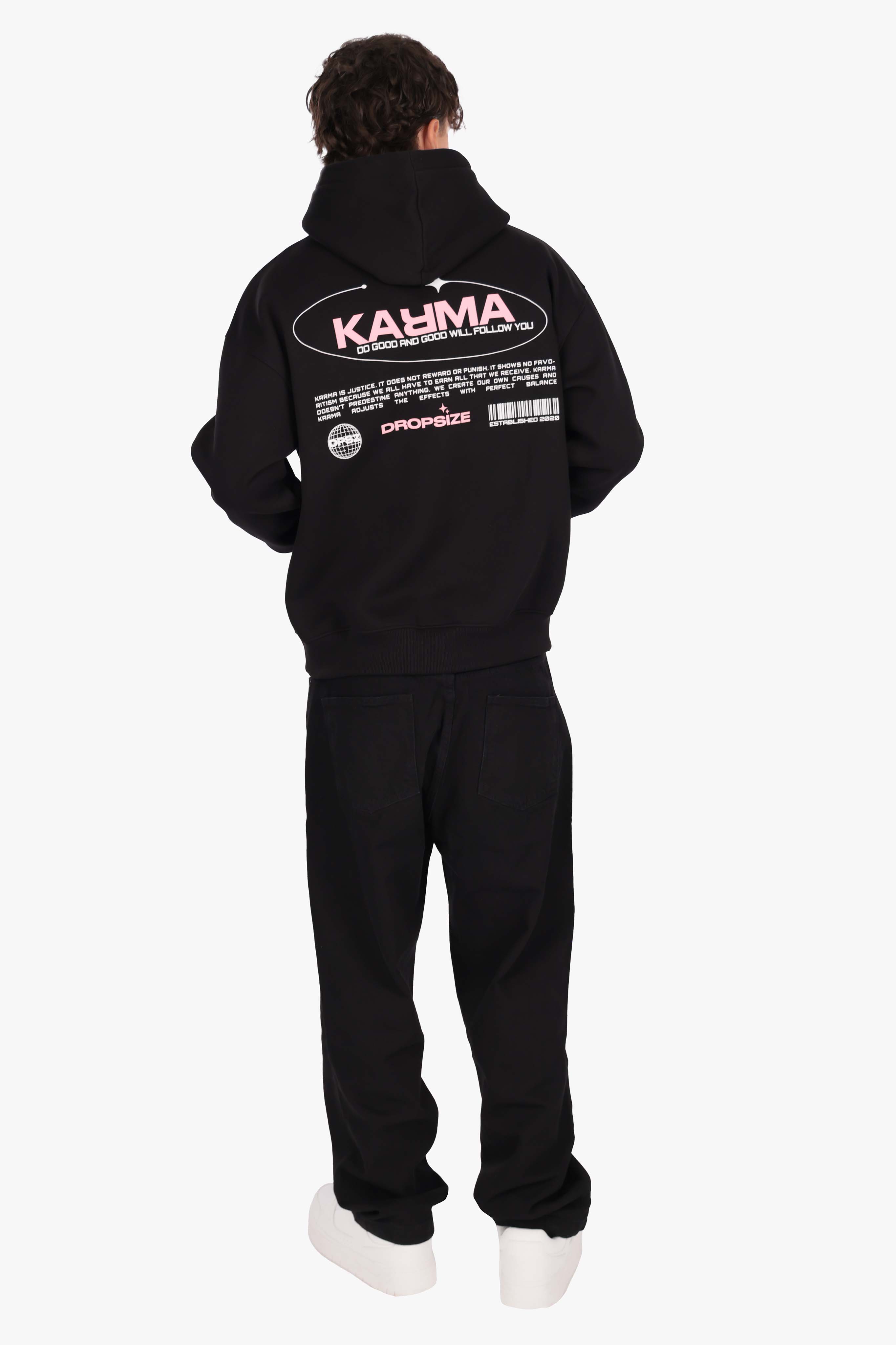 DROPSIZE KARMA HOODIE JET BLACK
