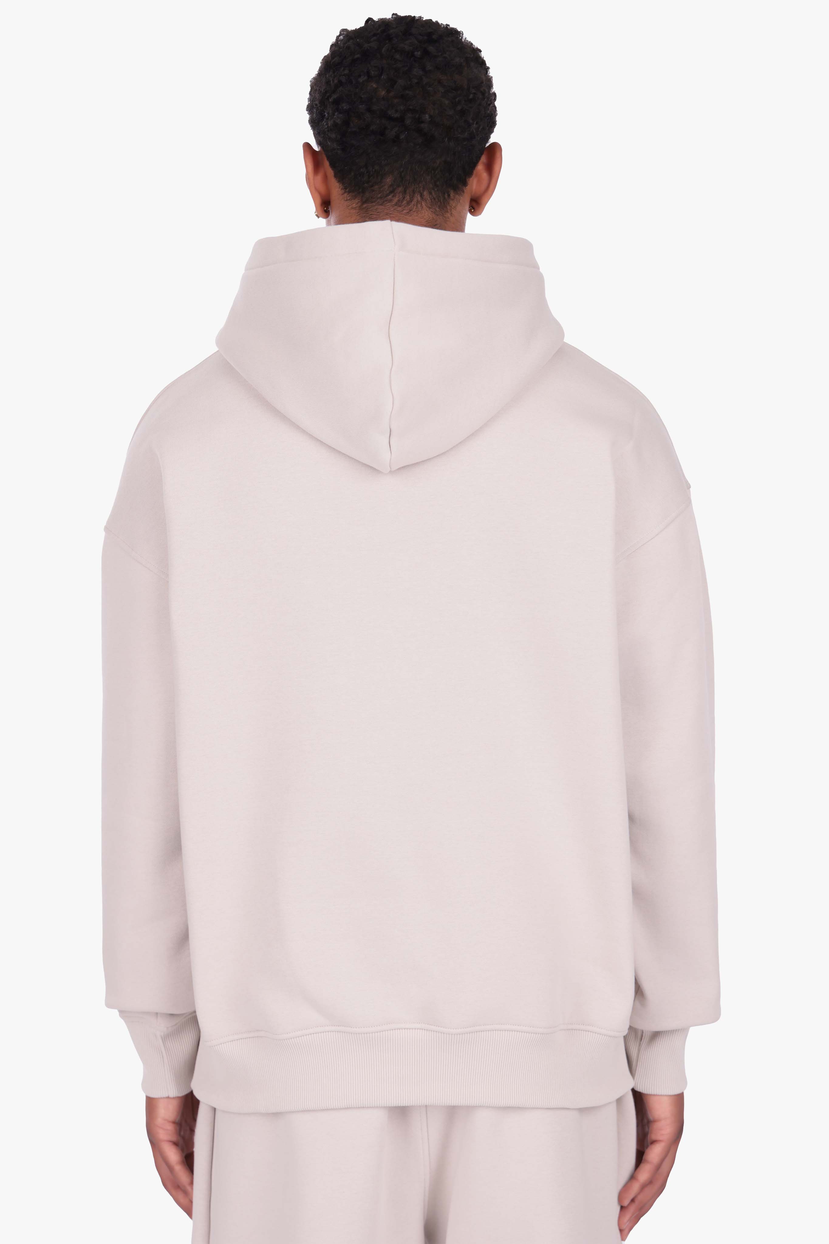 HEAVY OVERSIZE HD LOGO HOODIE MOON BEAM