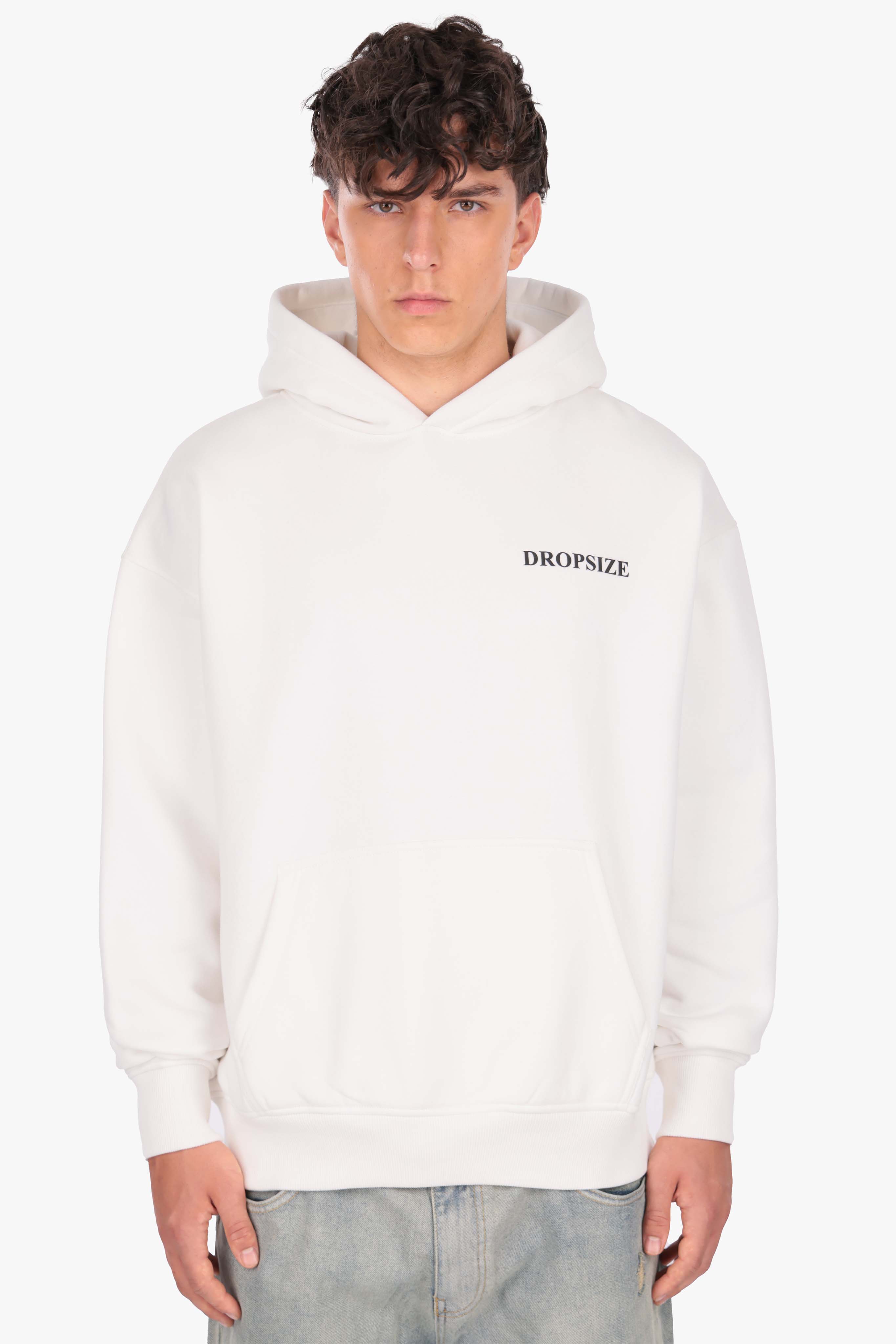 HEAVY OVERSIZE LUXURY HOODIE CREAM WHITE
