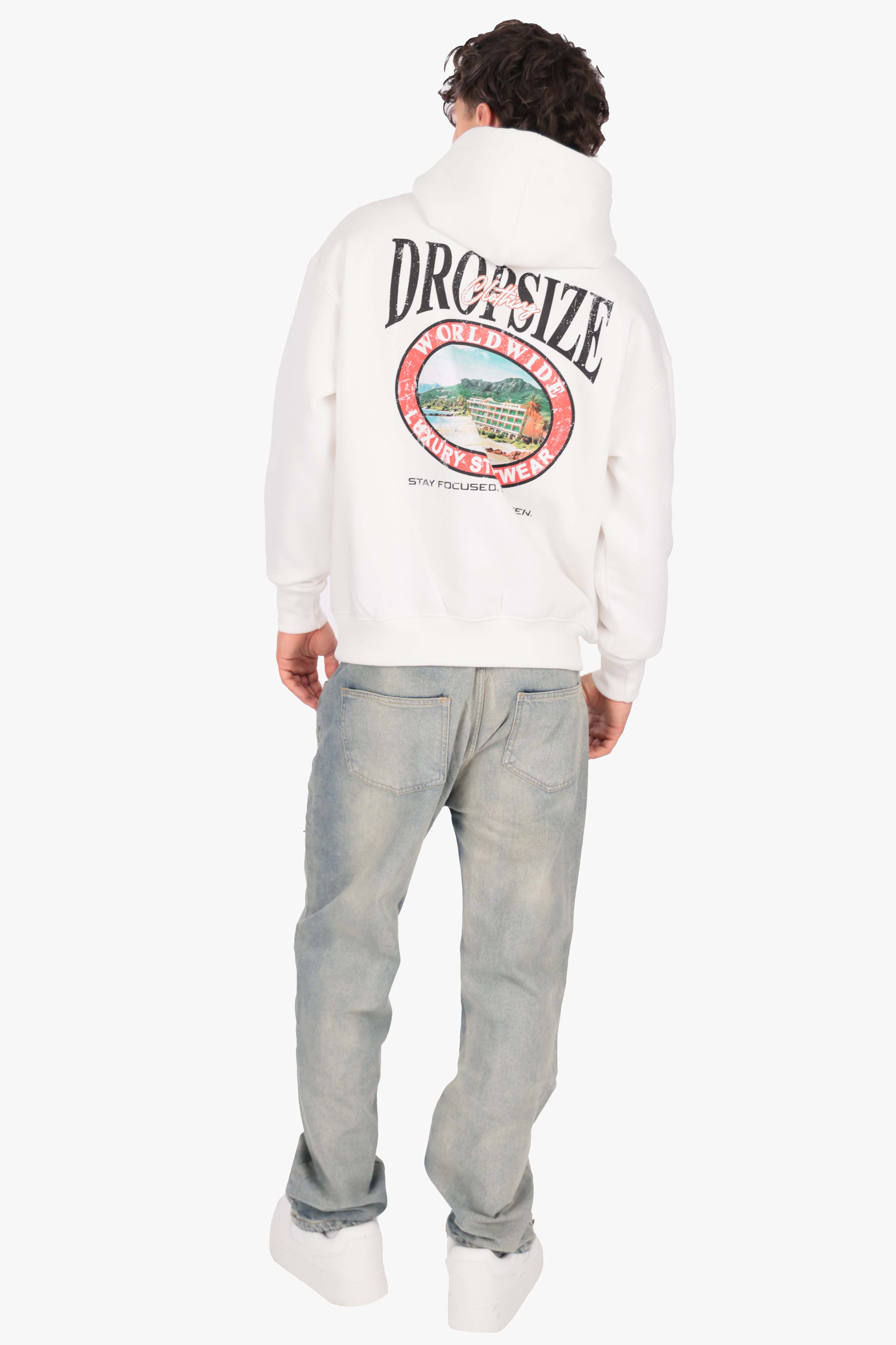 HEAVY OVERSIZE LUXURY HOODIE CREAM WHITE