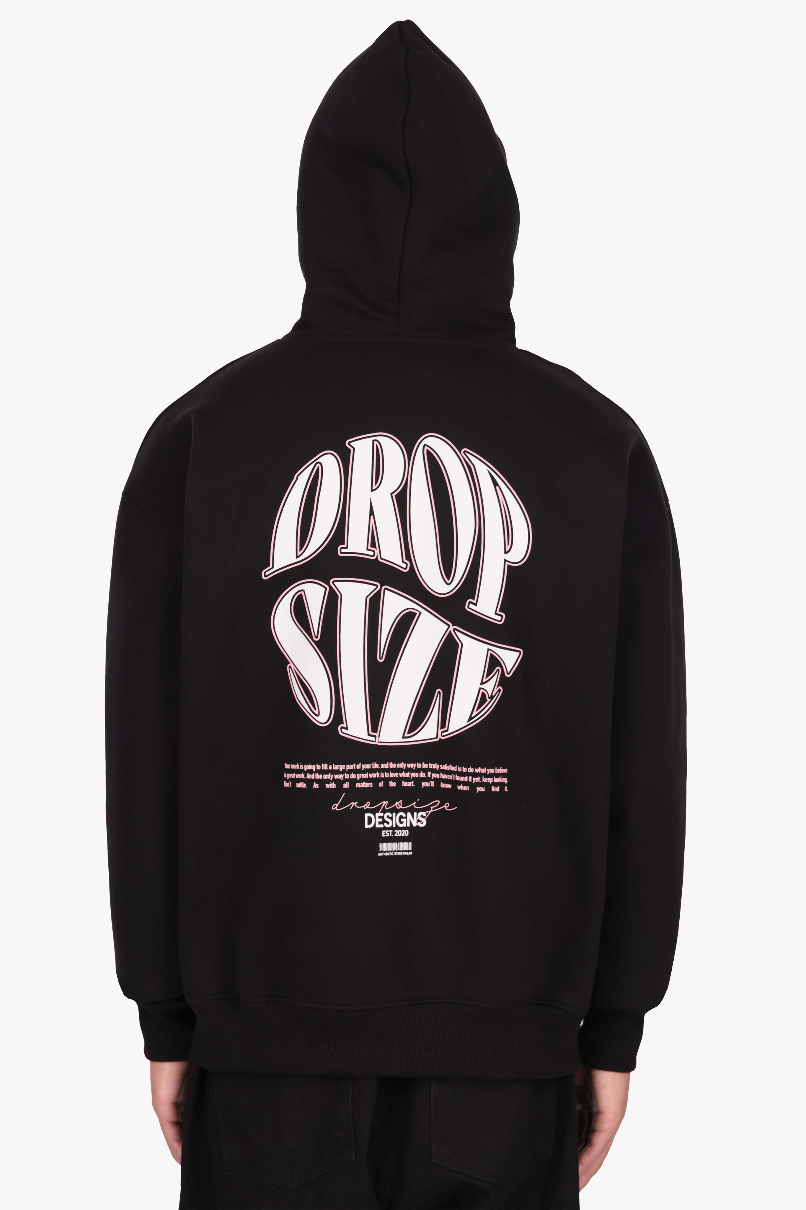 DROPSIZE CIRCLE HOODIE JET BLACK