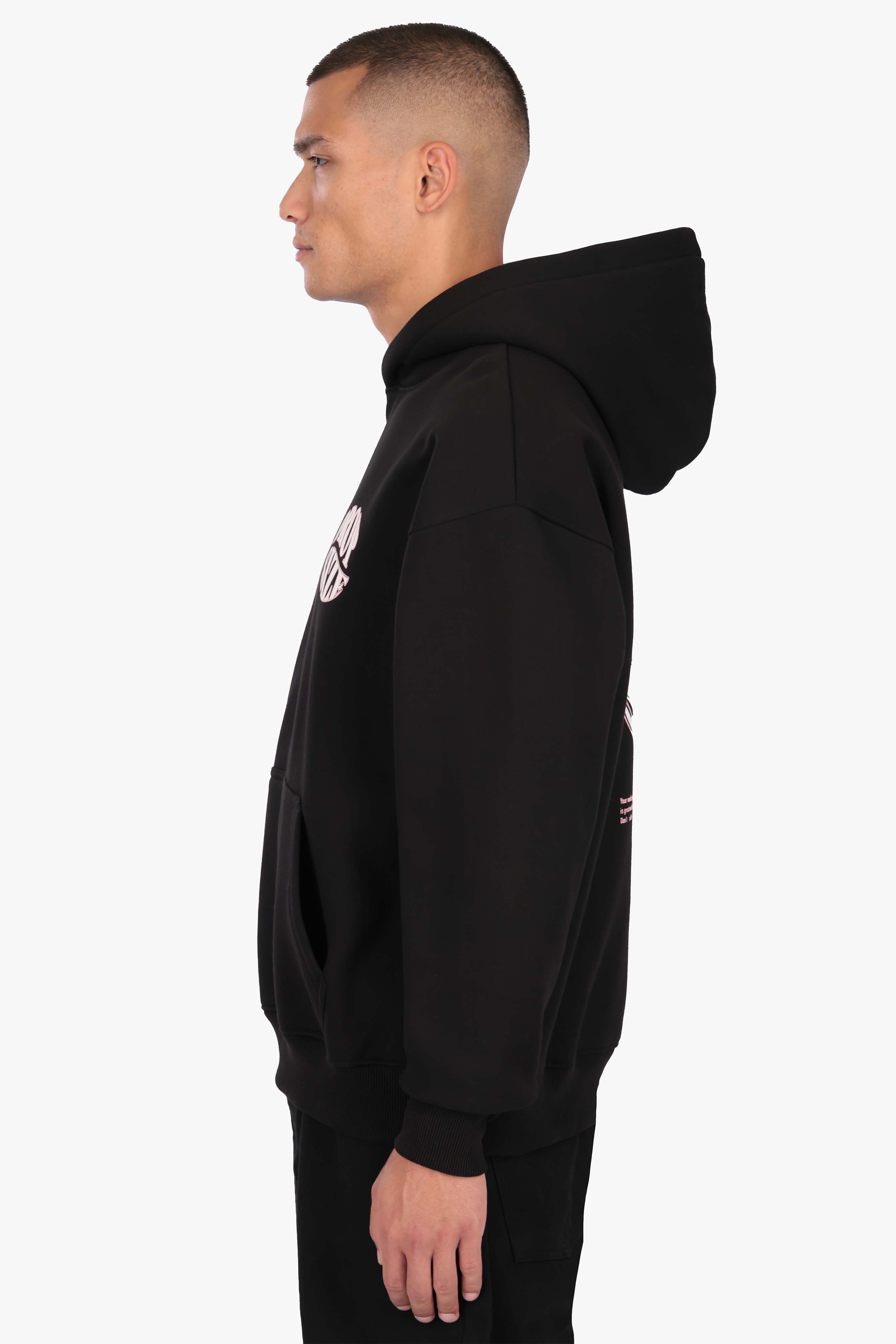DROPSIZE CIRCLE HOODIE JET BLACK