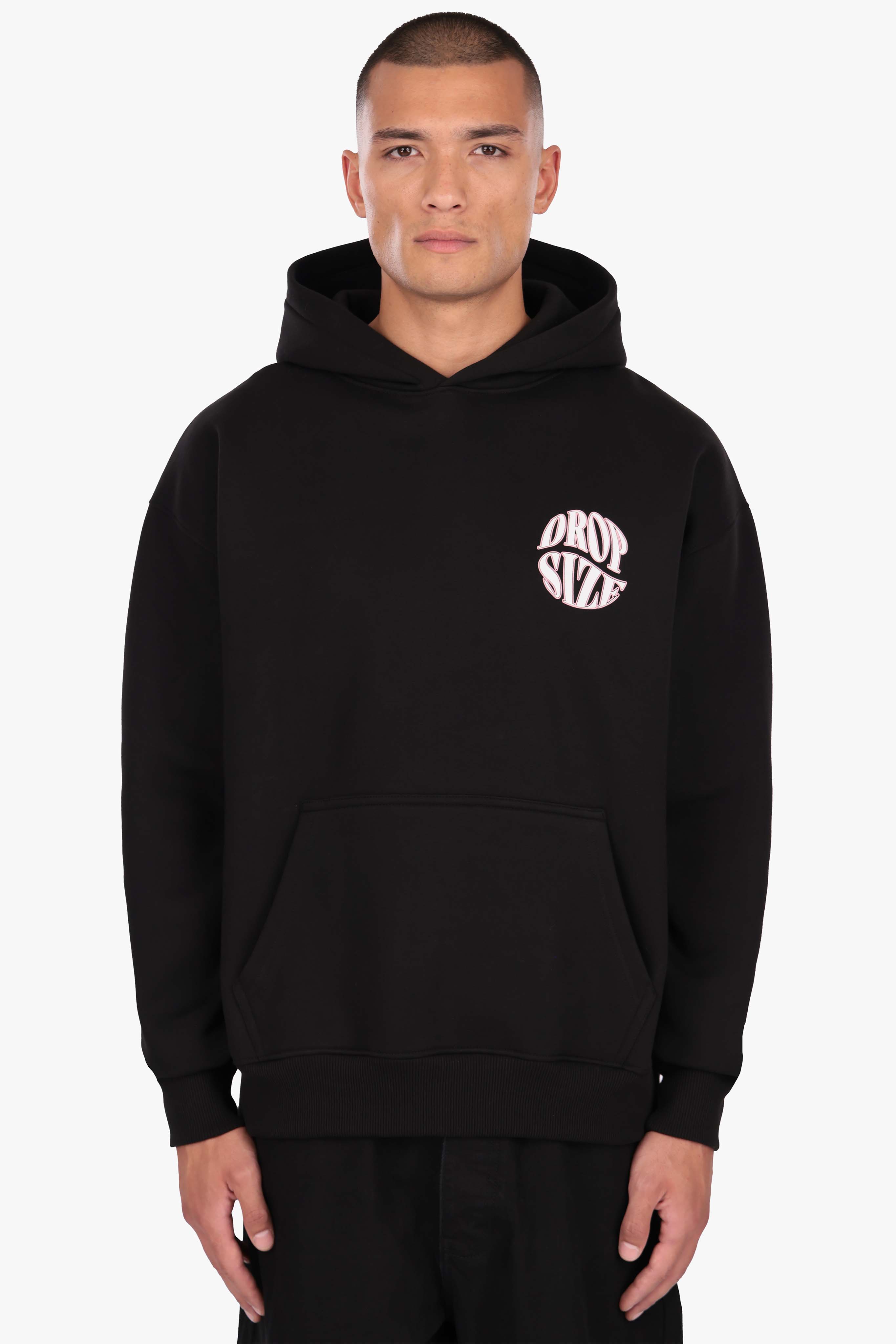 DROPSIZE CIRCLE HOODIE JET BLACK