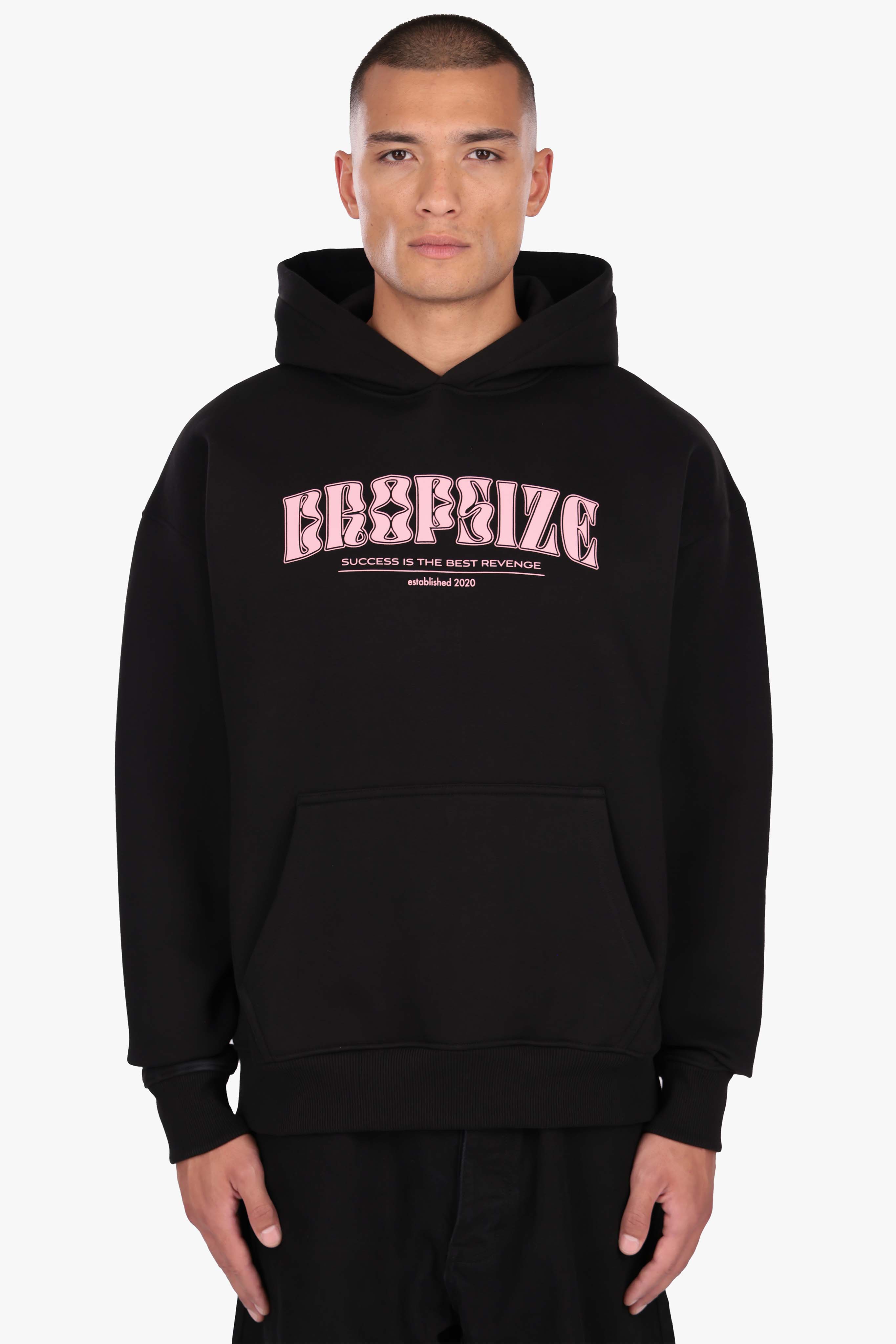 DROPSIZE SUCCESS GLITCH HOODIE JET BLACK
