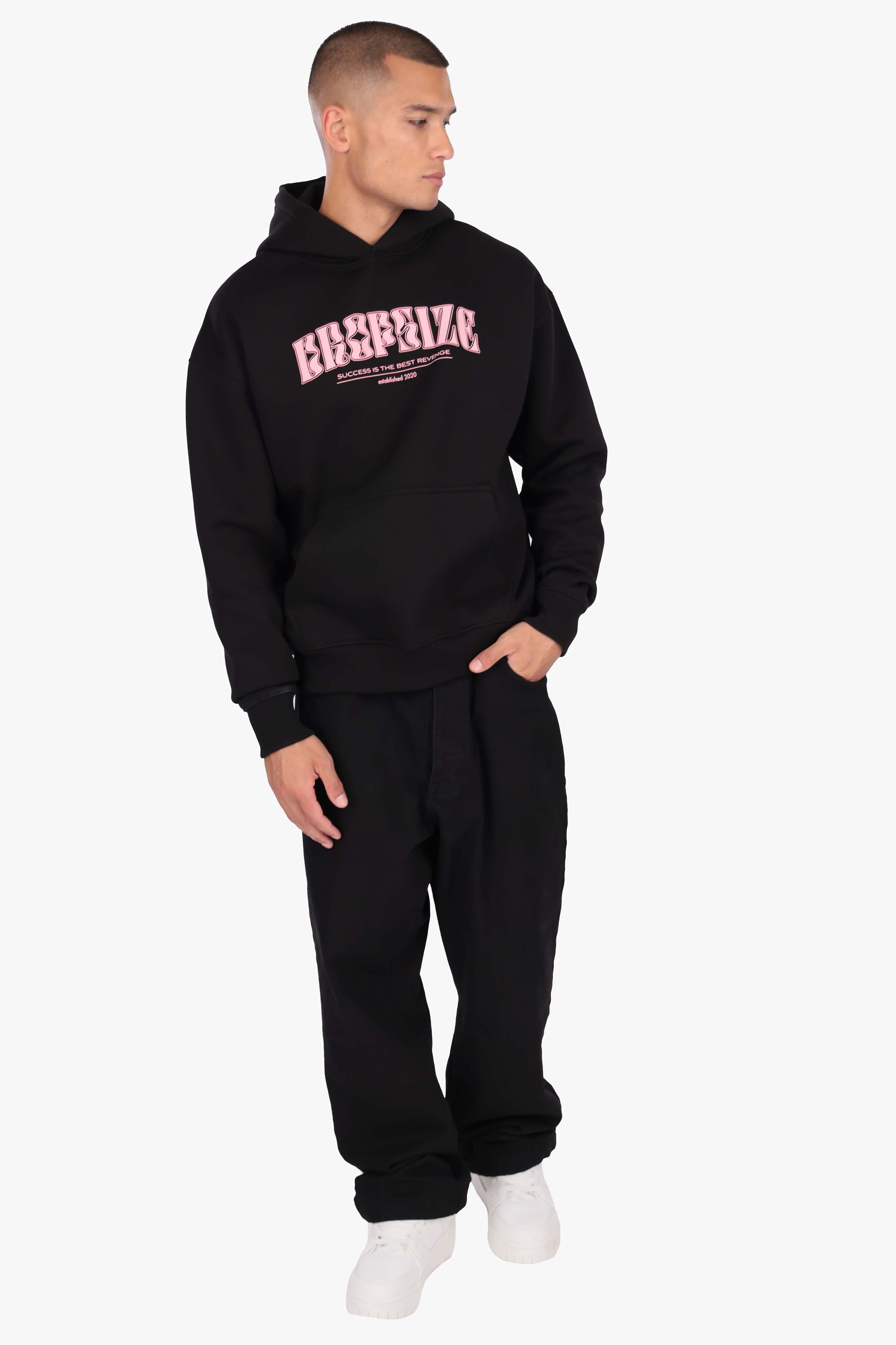 DROPSIZE SUCCESS GLITCH HOODIE JET BLACK