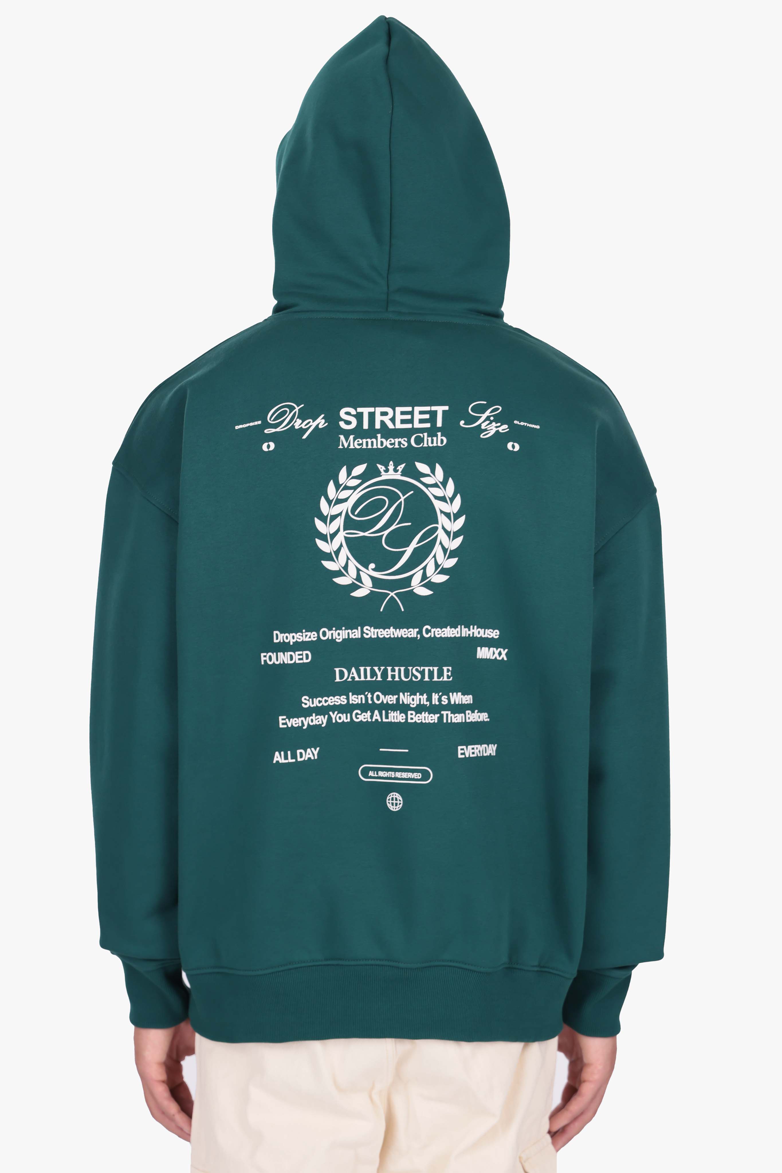 HEAVY OVERSIZE MEMBERS CLUB HOODIE GREEN