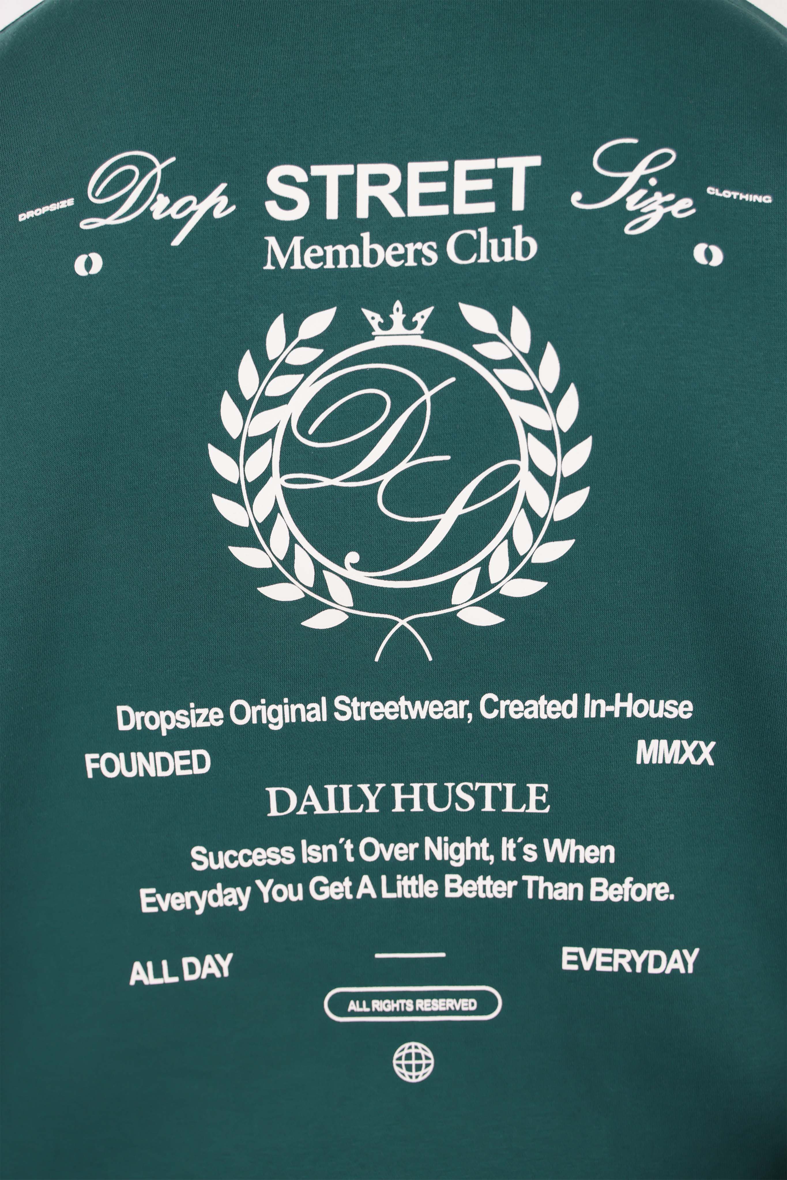 HEAVY OVERSIZE MEMBERS CLUB HOODIE GREEN