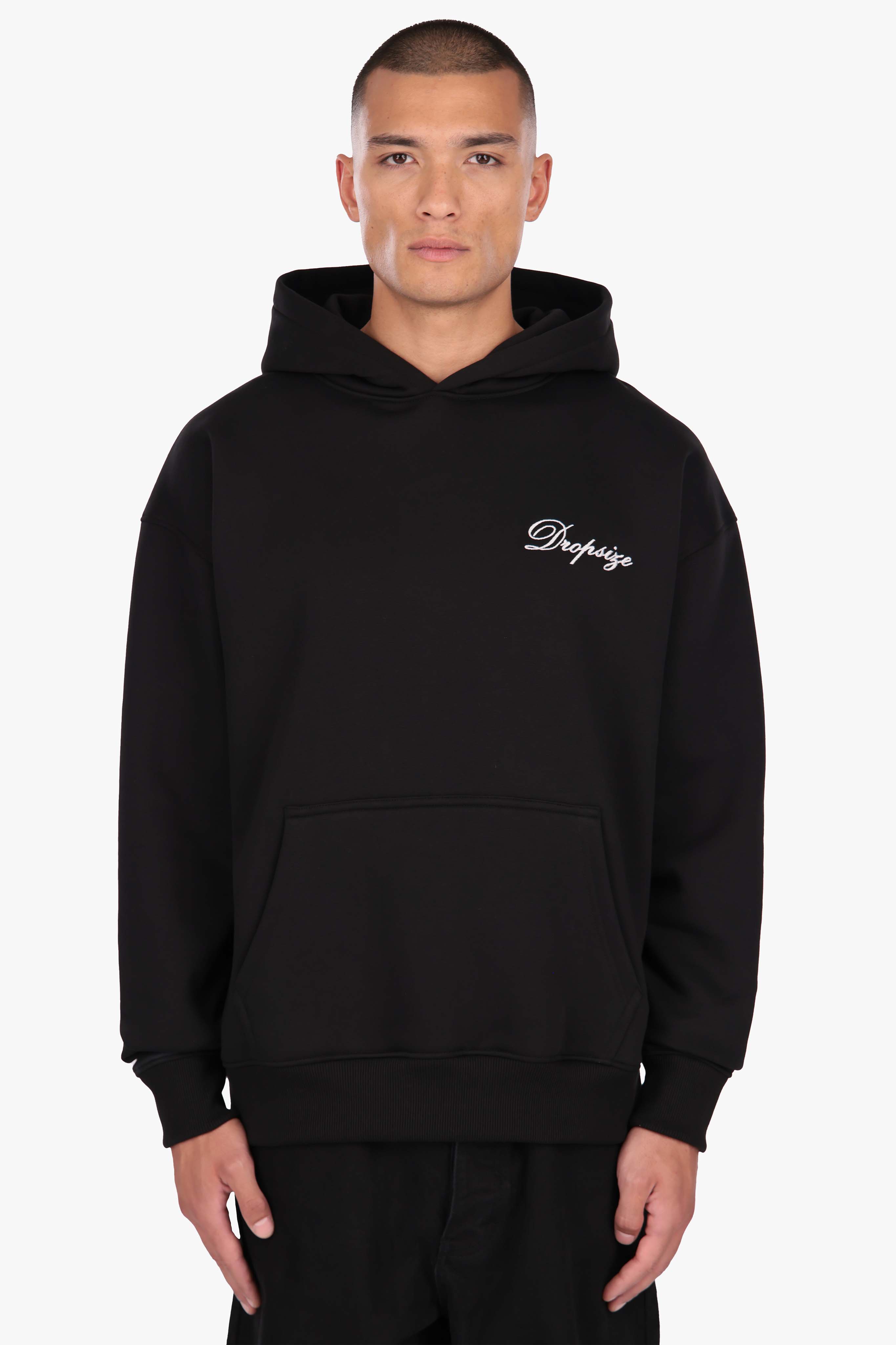 HEAVY OVERSIZE MEMBERS CLUB HOODIE BLACK
