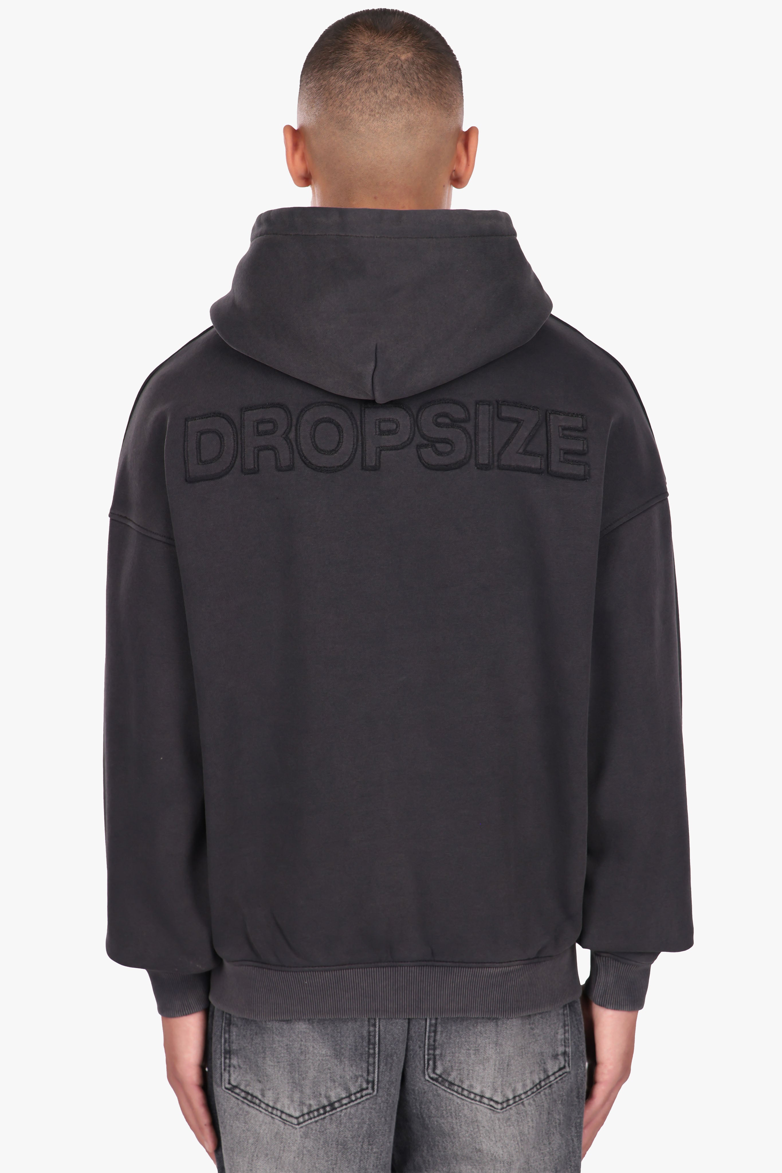 RAW APPLICATION HOODIE ACID BLACK