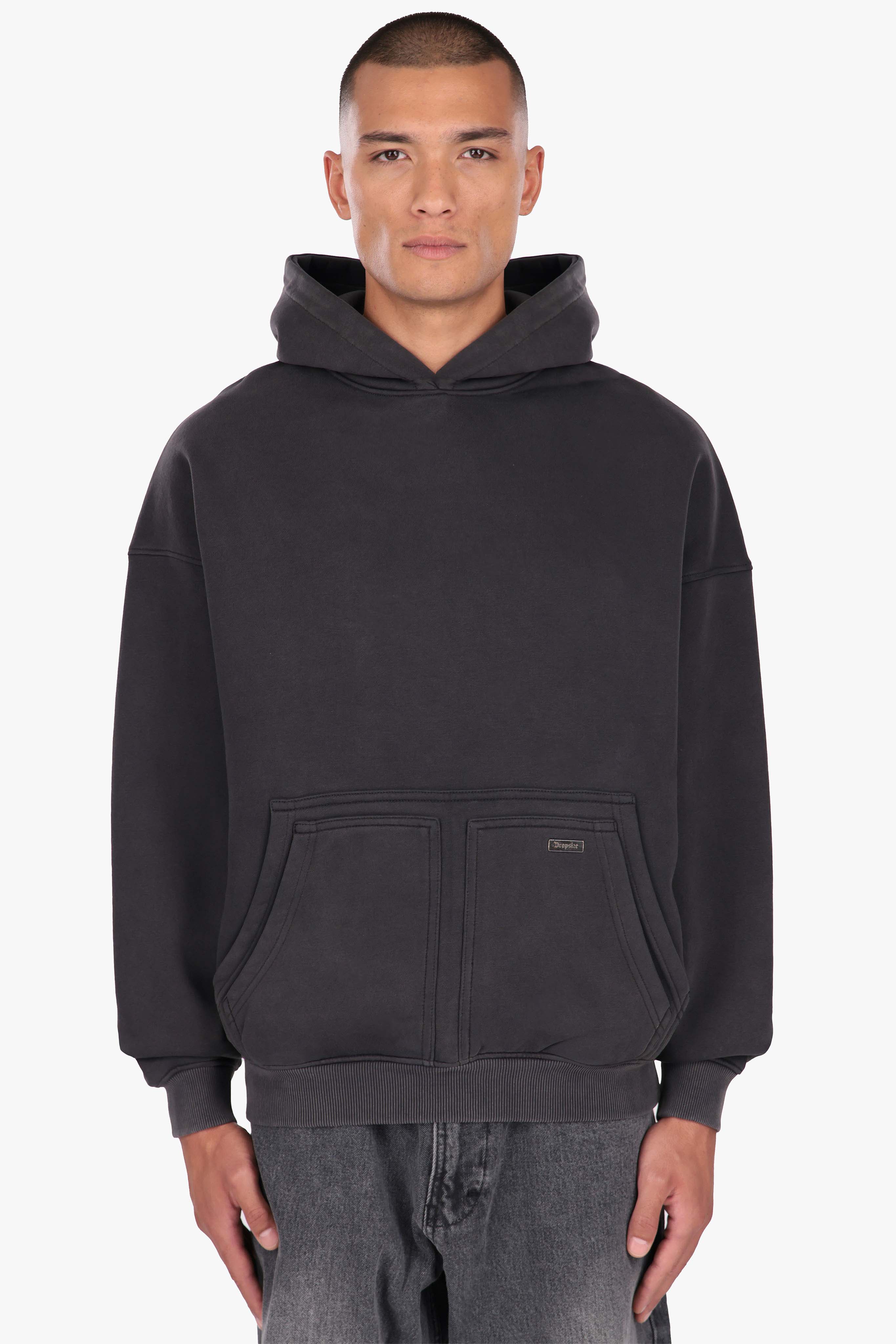 RAW APPLICATION HOODIE ACID BLACK
