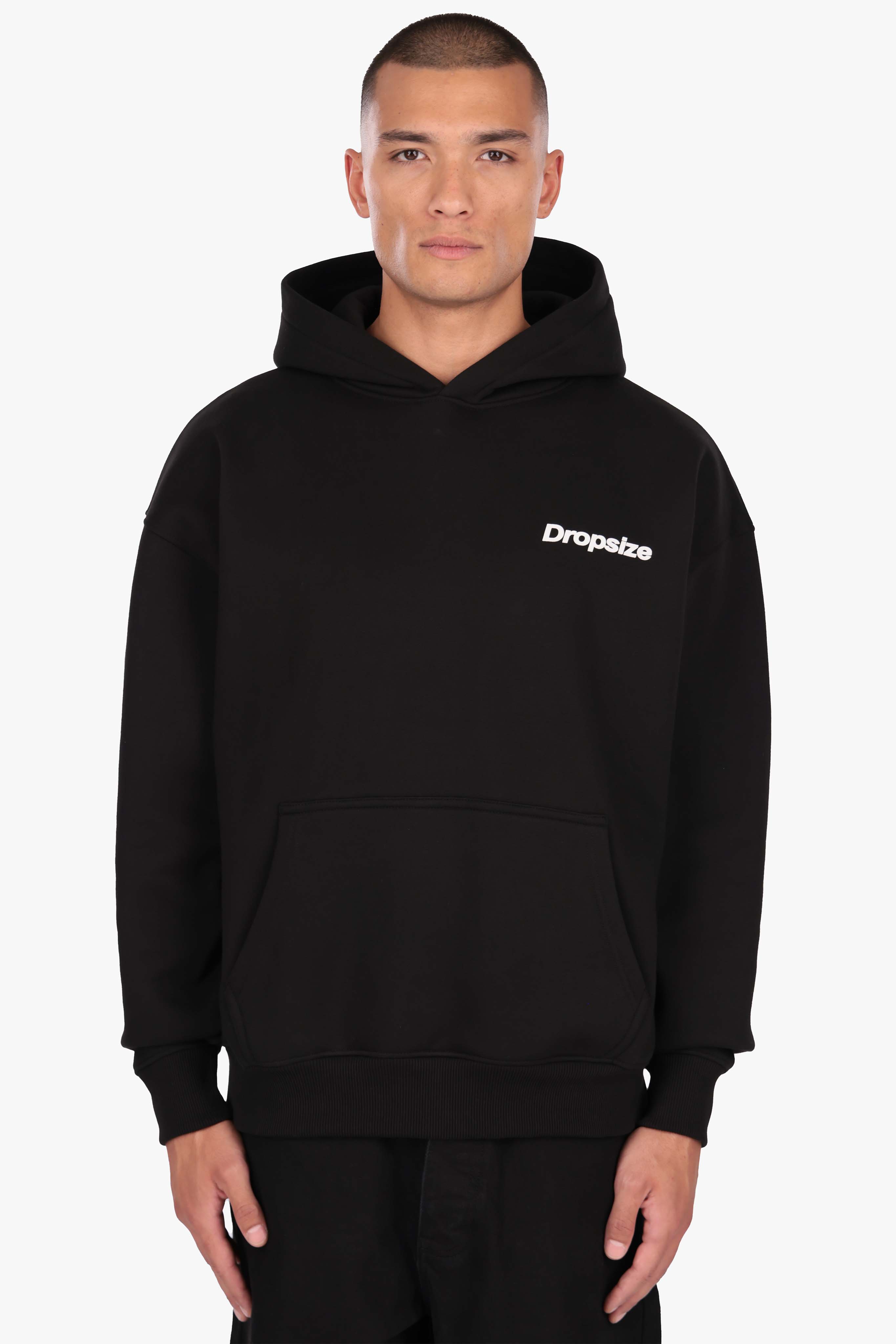 HEAVY OVERSIZE HALFTONE STAR HOODIE BLACK