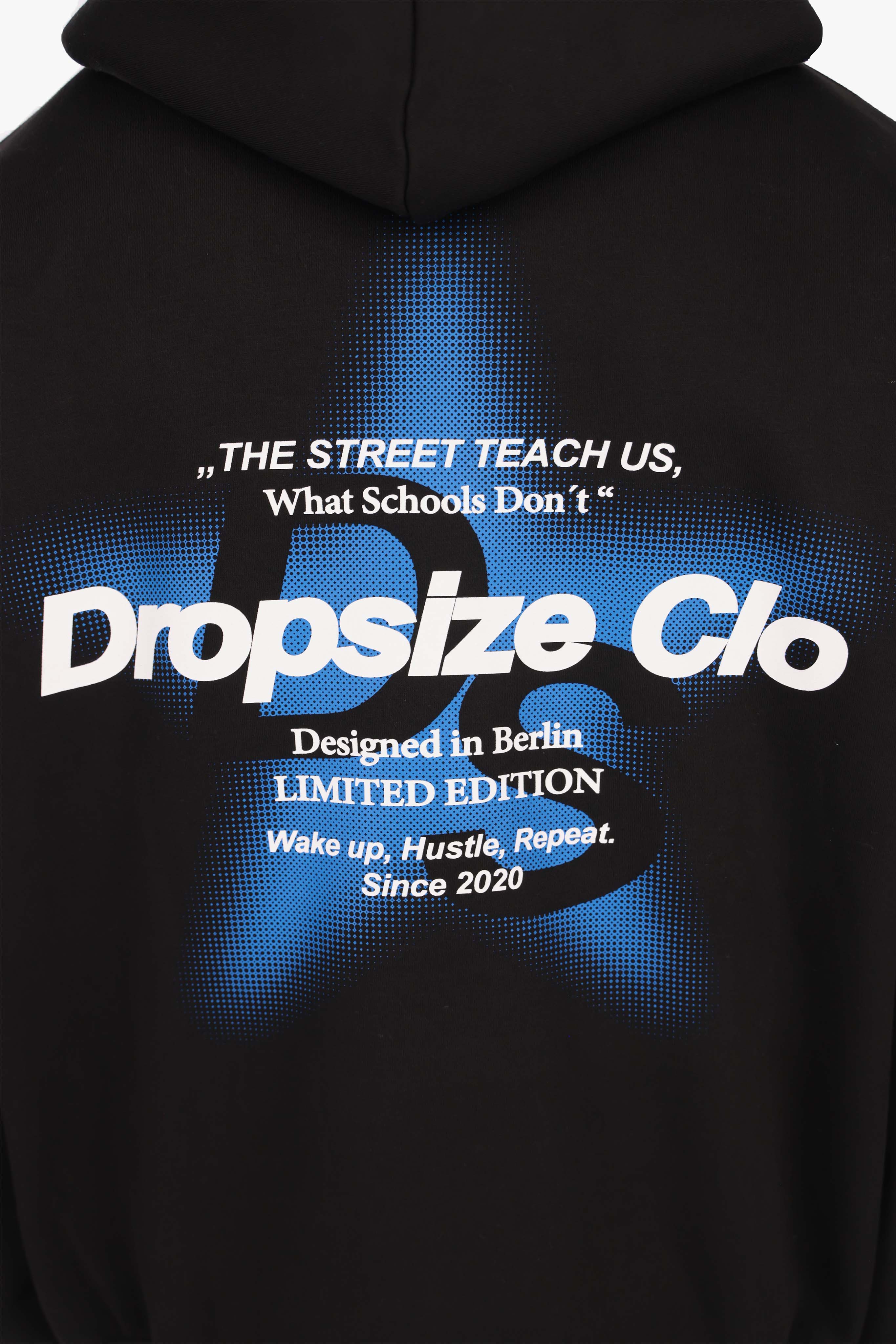 HEAVY OVERSIZE HALFTONE STAR HOODIE BLACK