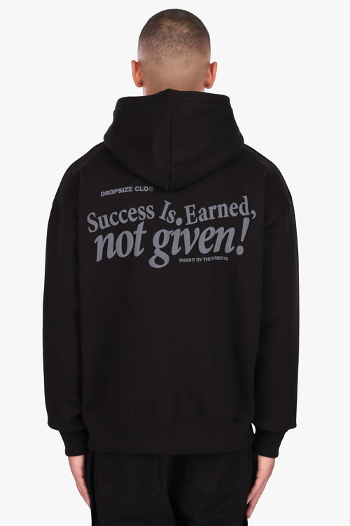 HEAVY OVERSIZE SUCCESS IS EARNED HOODIE BLACK