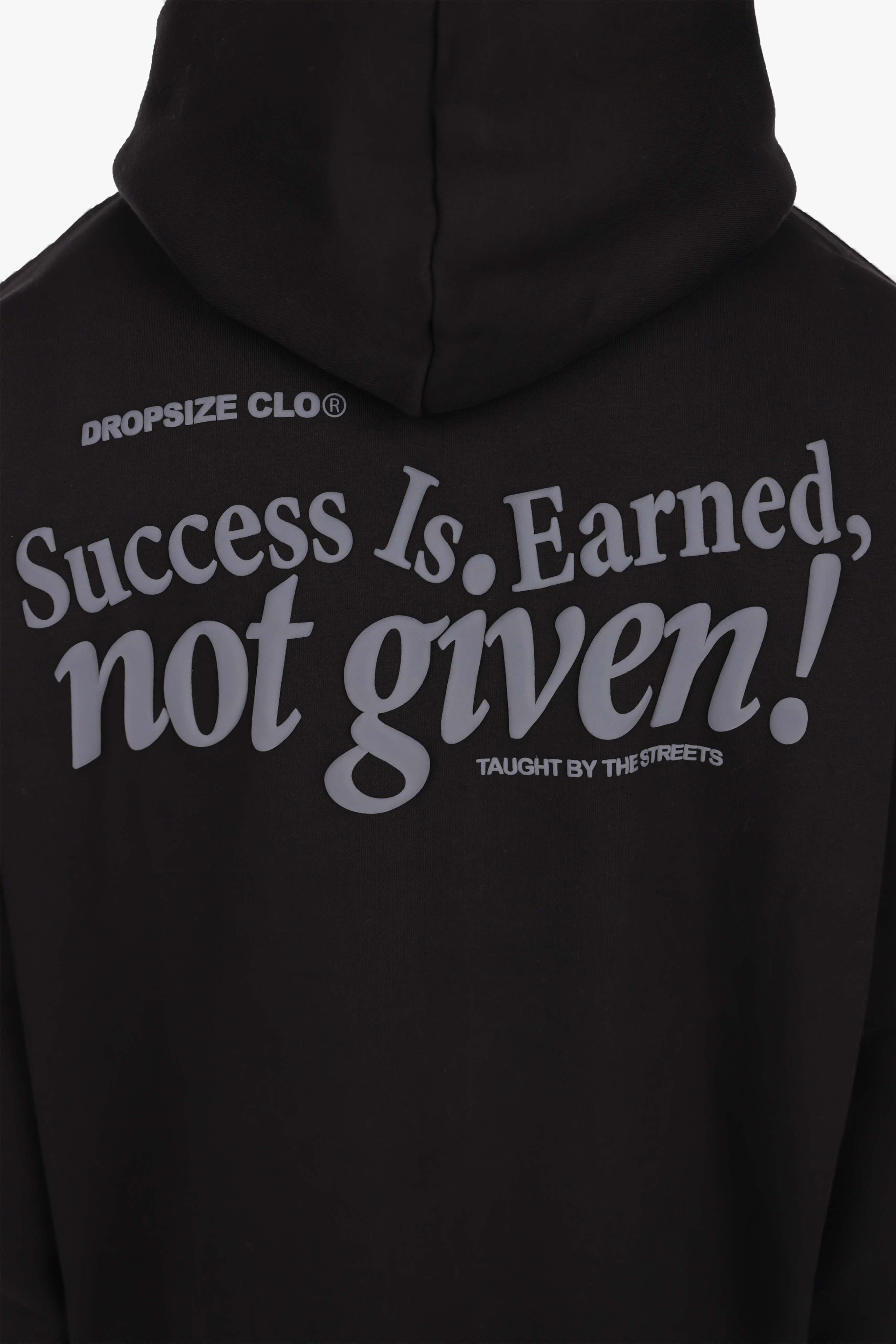 HEAVY OVERSIZE SUCCESS IS EARNED HOODIE BLACK