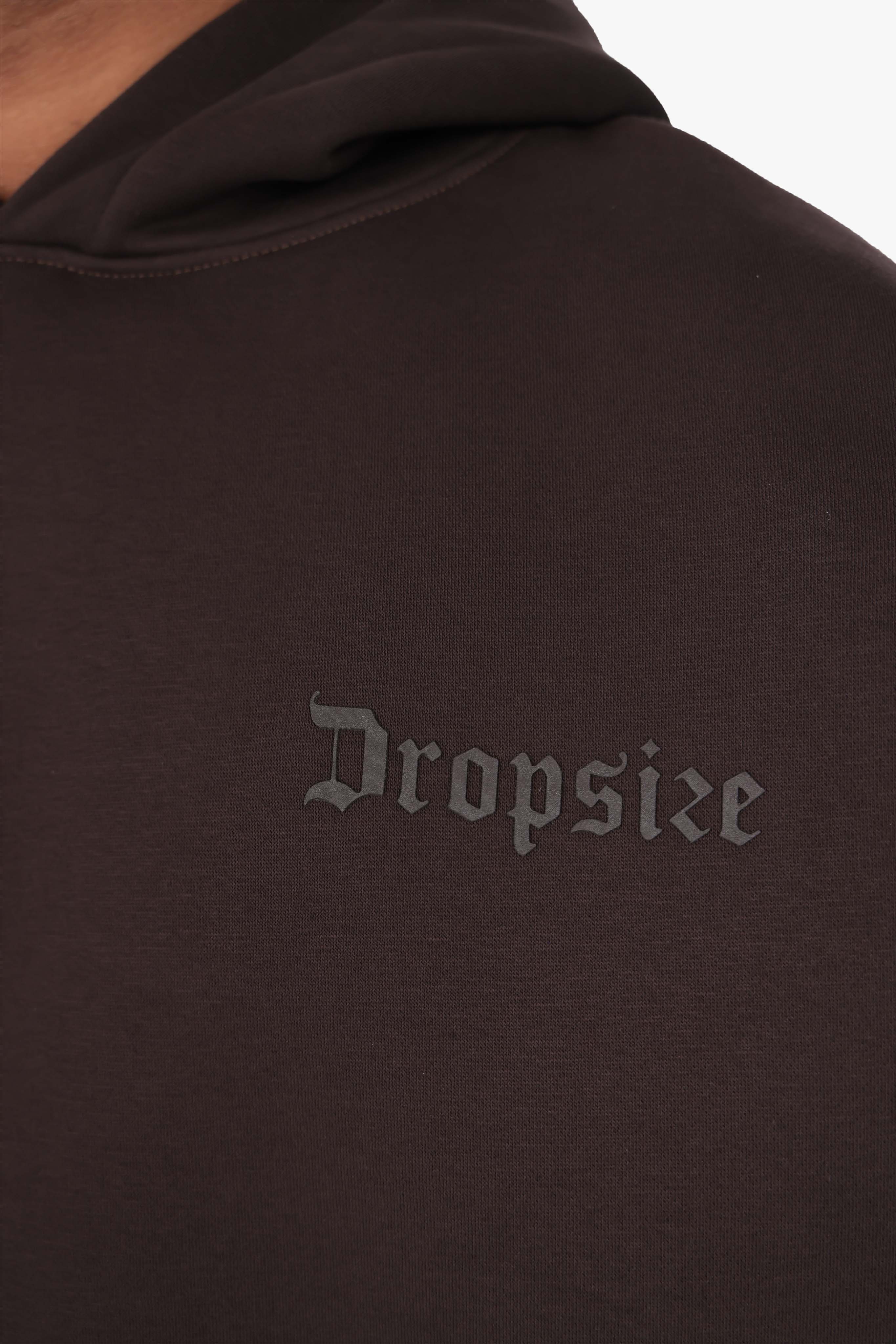 HEAVY OVERSIZE HD LOGO HOODIE CHOCOLATE