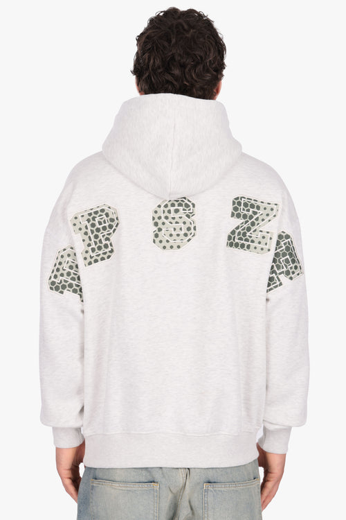 CAMO PATCH HOODIE GREY MELANGE