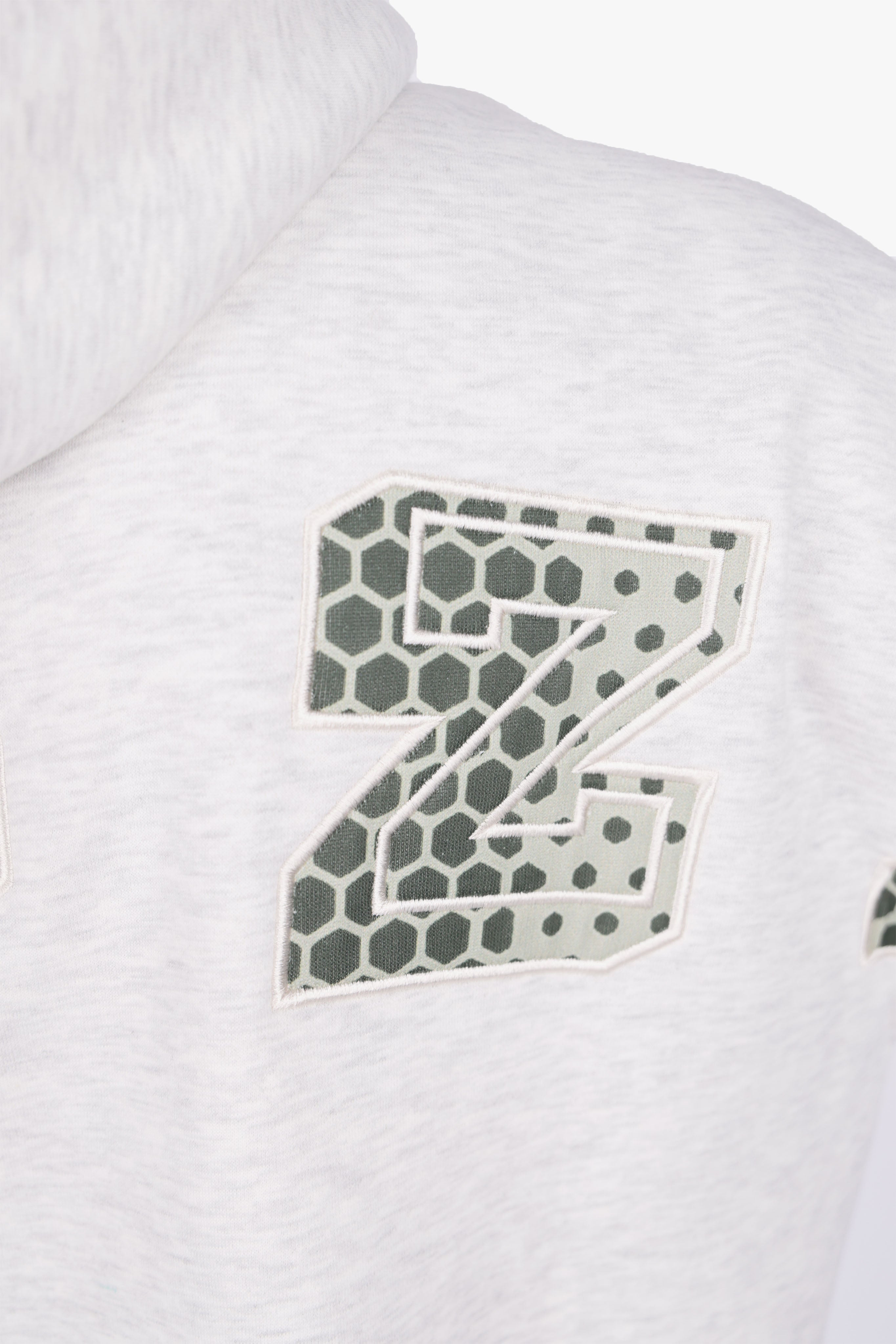 CAMO PATCH HOODIE GREY MELANGE