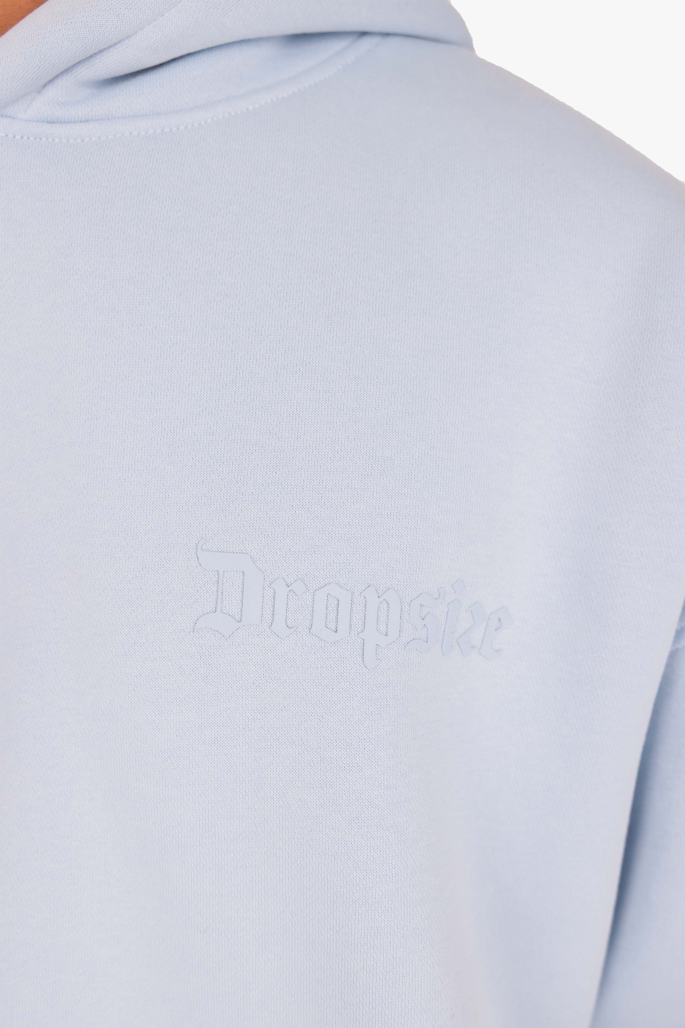 HEAVY OVERSIZE HD LOGO HOODIE BABY BLUE
