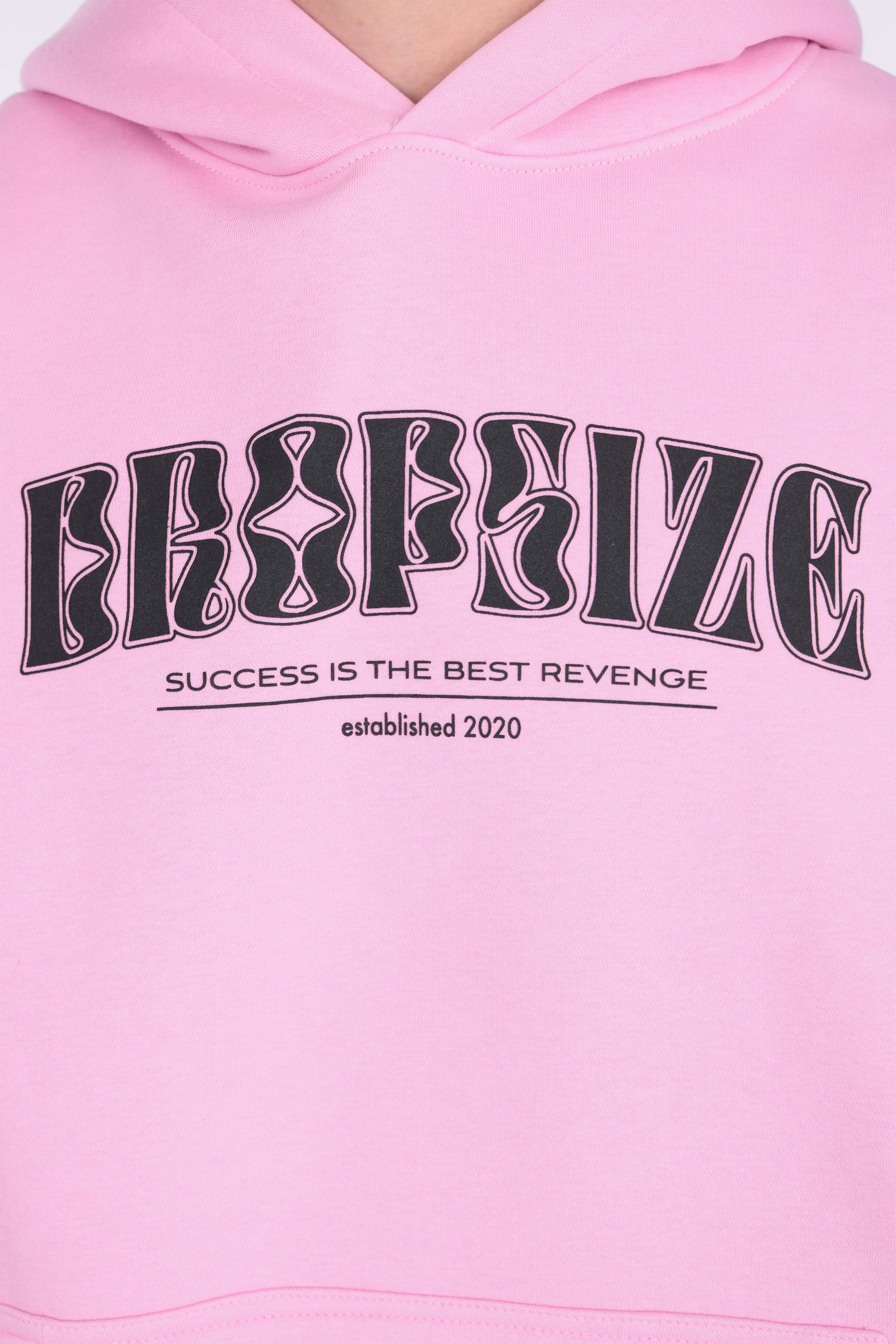 DROPSIZE SUCCESS GLITCH HOODIE PINK