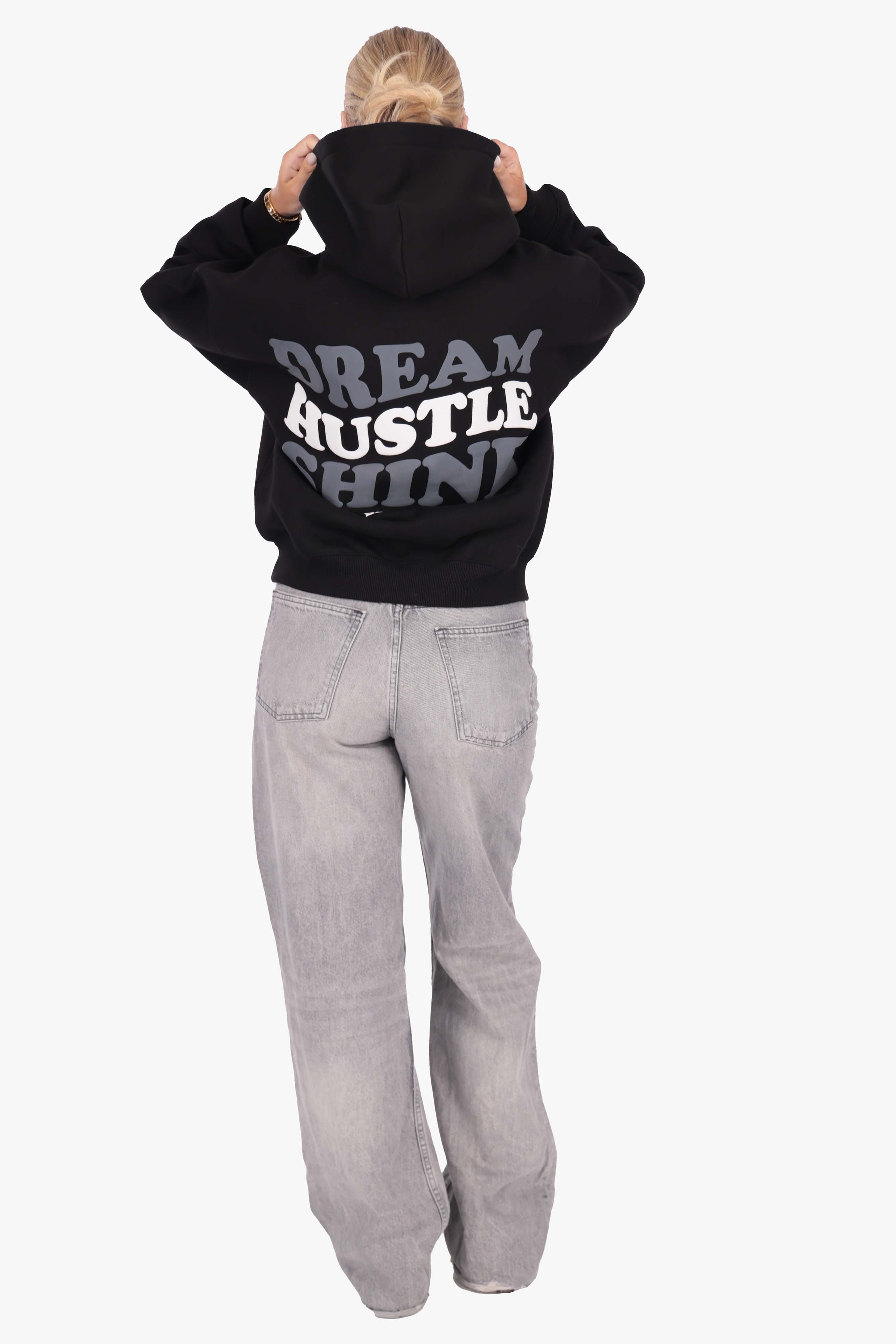 WOMENS DREAM AND SHINE HOODIE BLACK