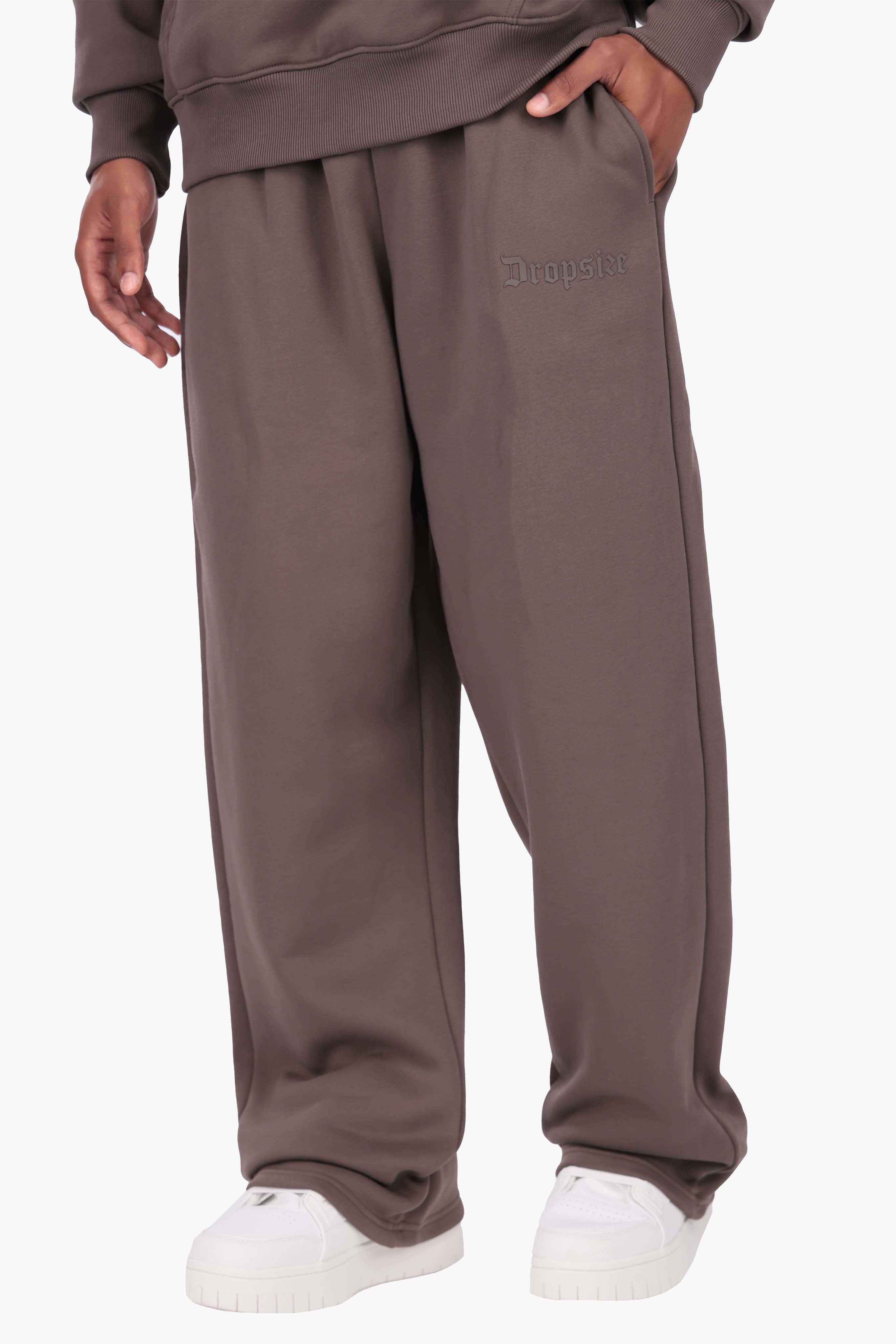 HD LOGO OPEN LEG JOGGER BROWN