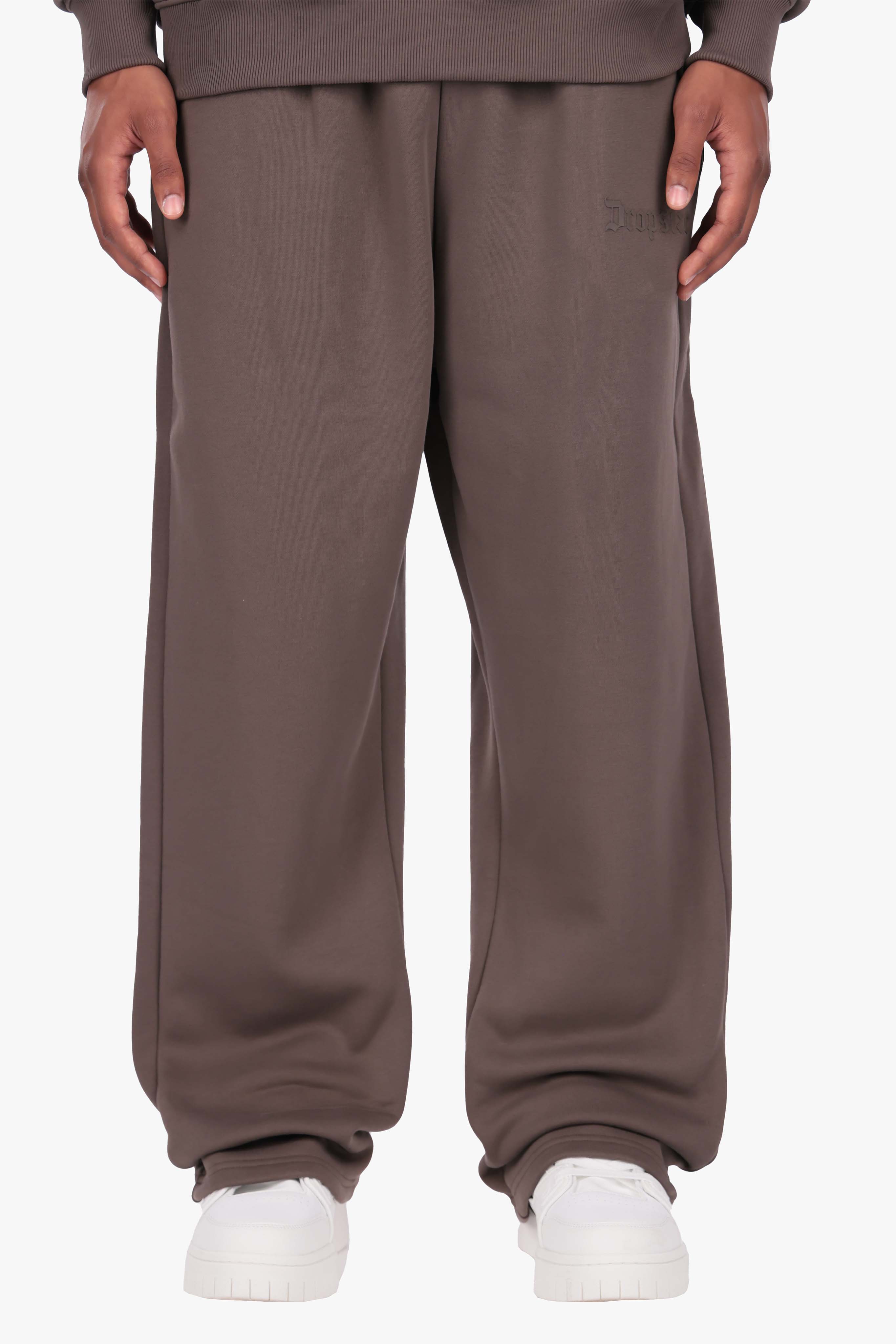 HD LOGO OPEN LEG JOGGER BROWN