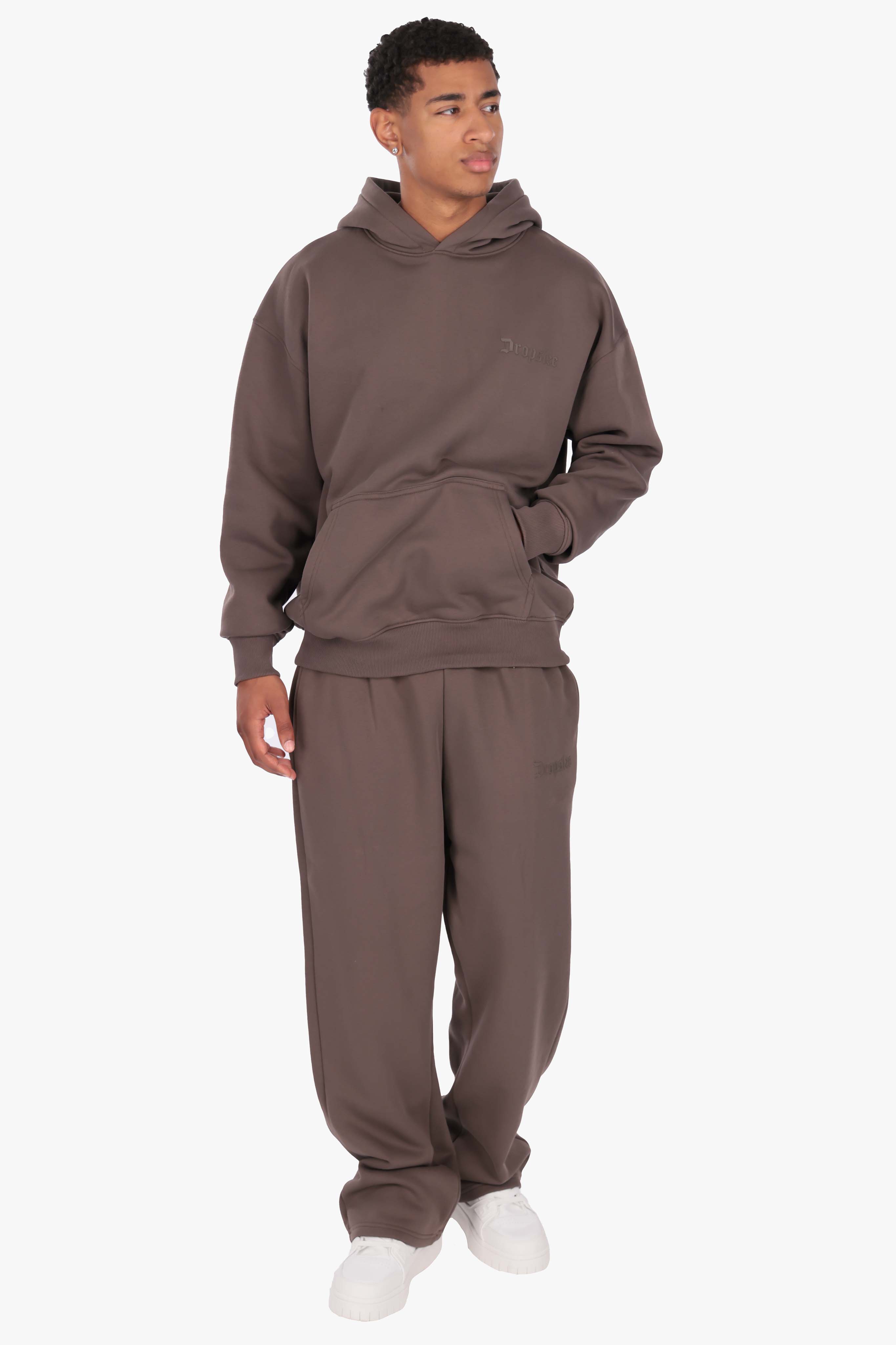 HD LOGO OPEN LEG JOGGER BROWN