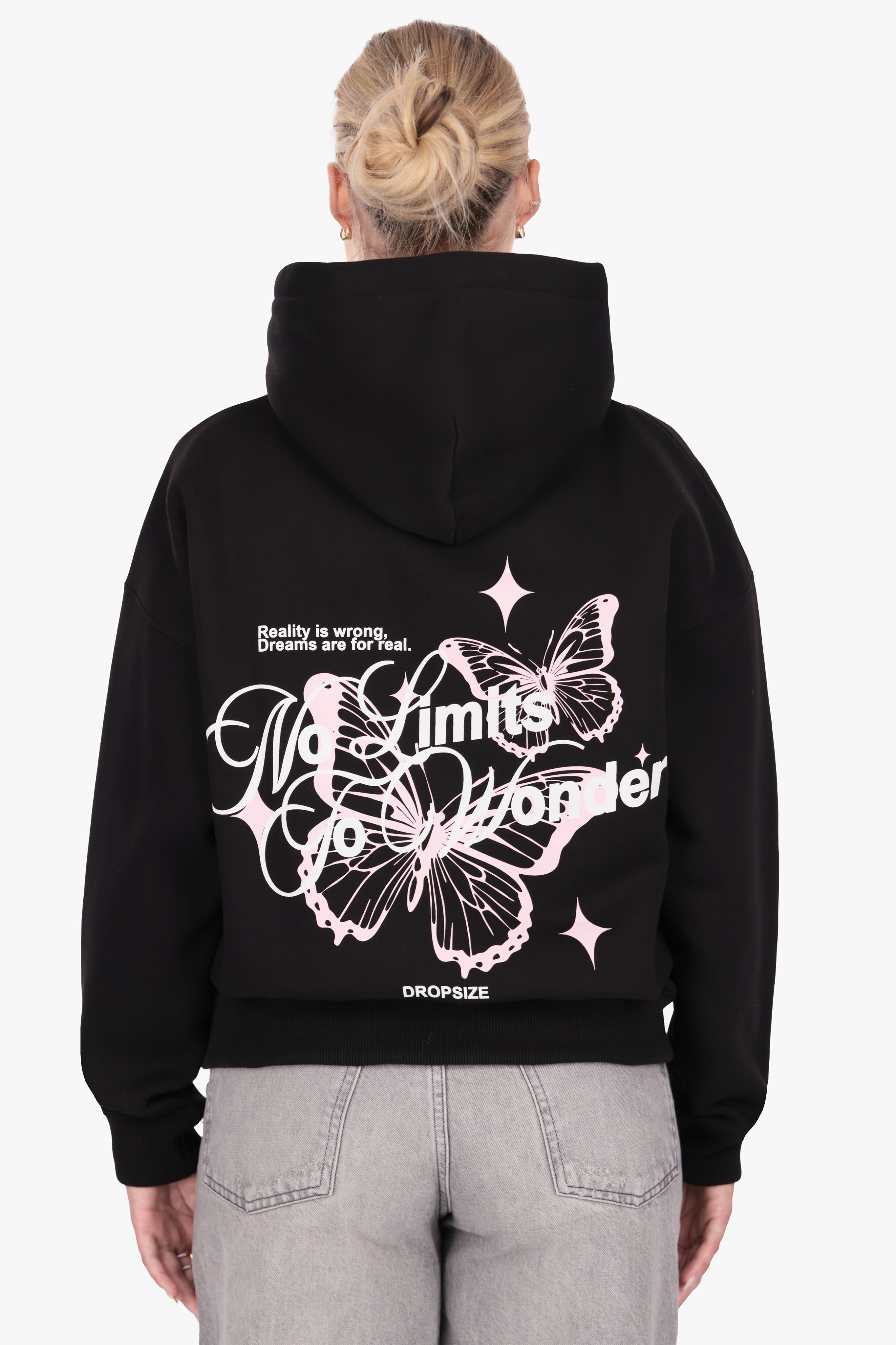 WOMENS NO LIMITS BUTTERFLY HOODIE BLACK