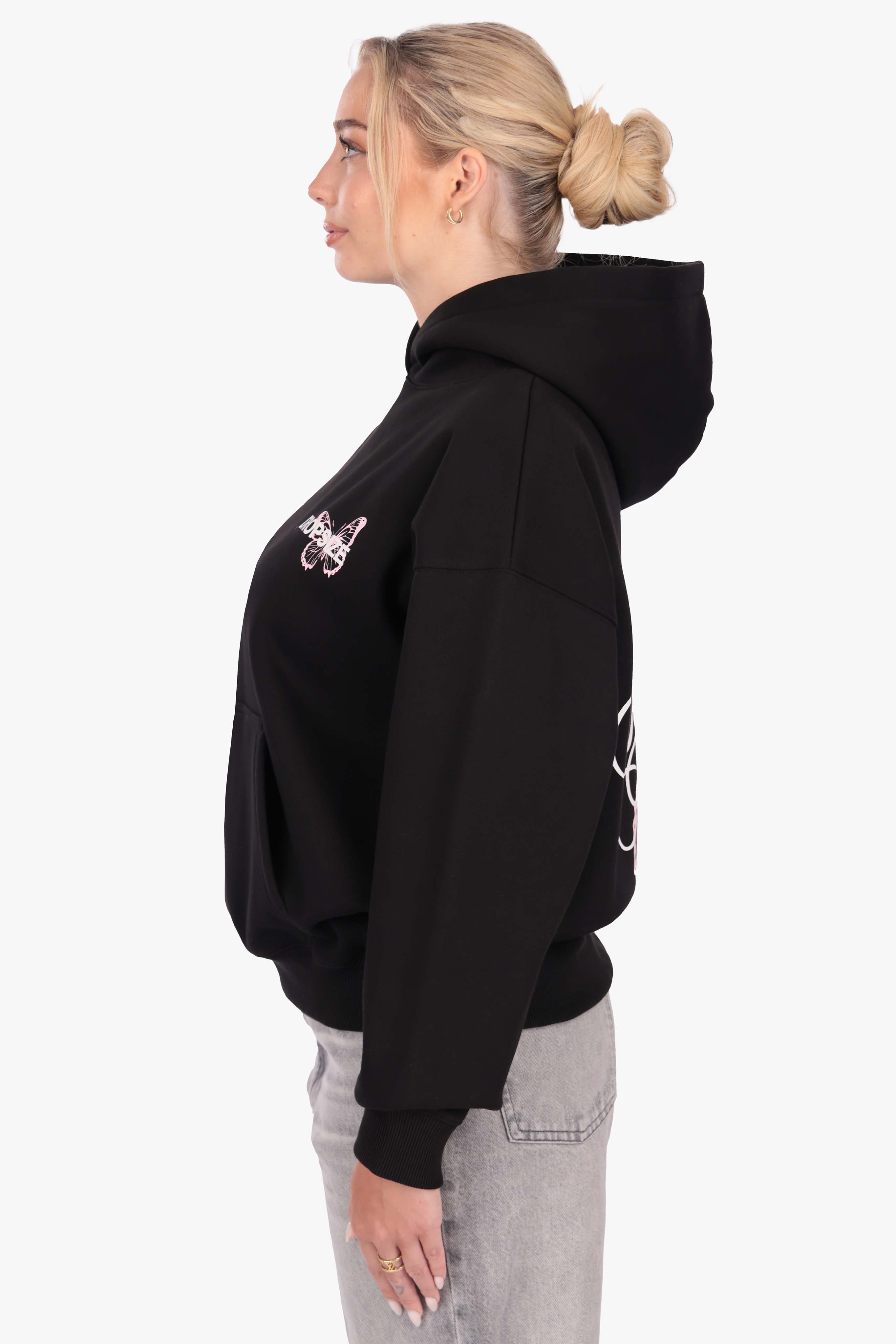 WOMENS NO LIMITS BUTTERFLY HOODIE BLACK
