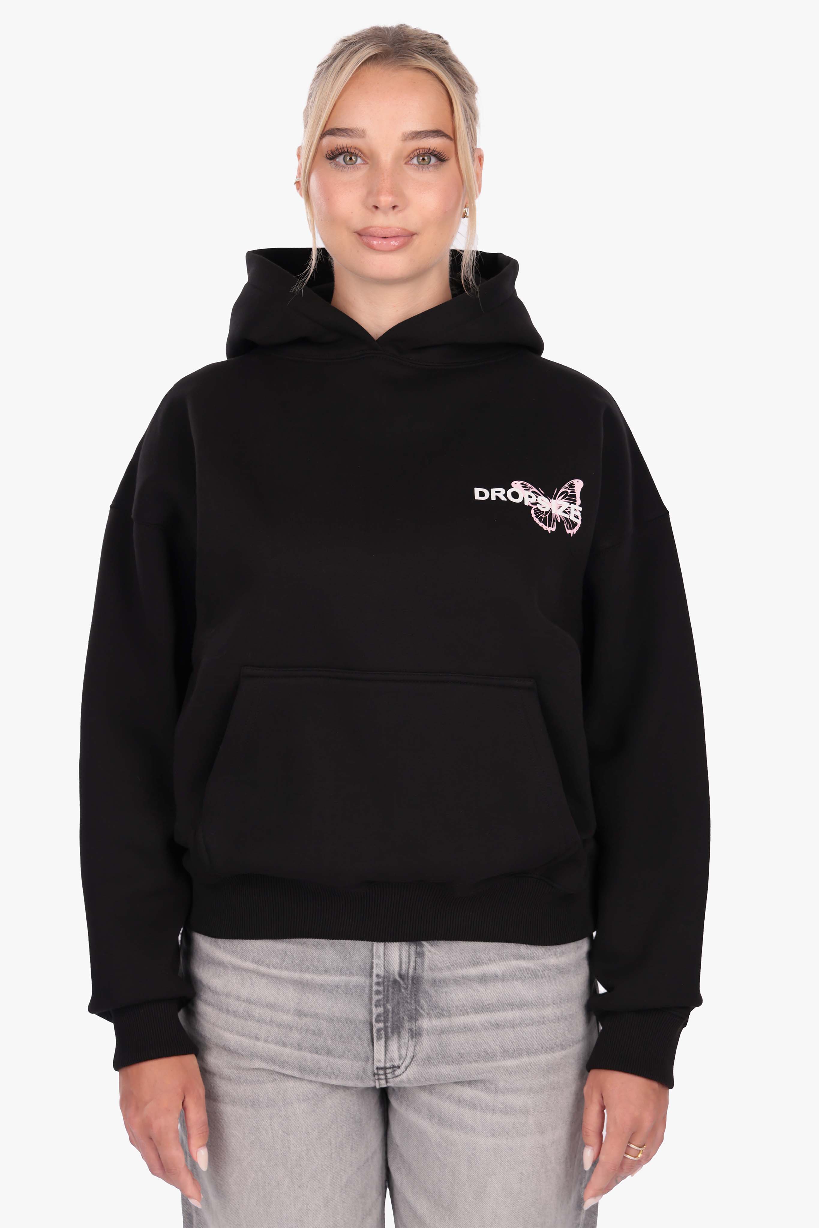 WOMENS NO LIMITS BUTTERFLY HOODIE BLACK