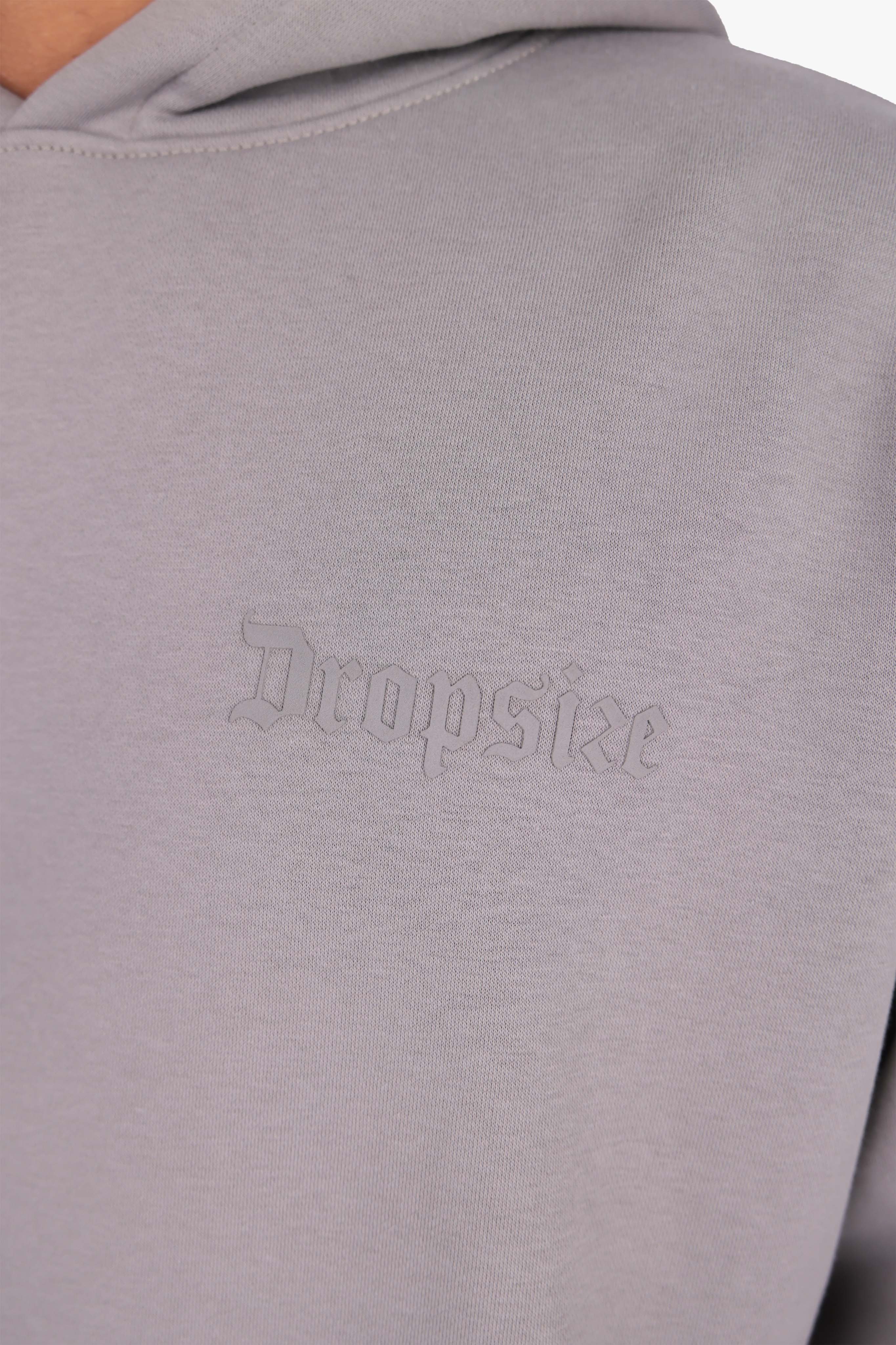 HEAVY OVERSIZE HD LOGO HOODIE  GREY