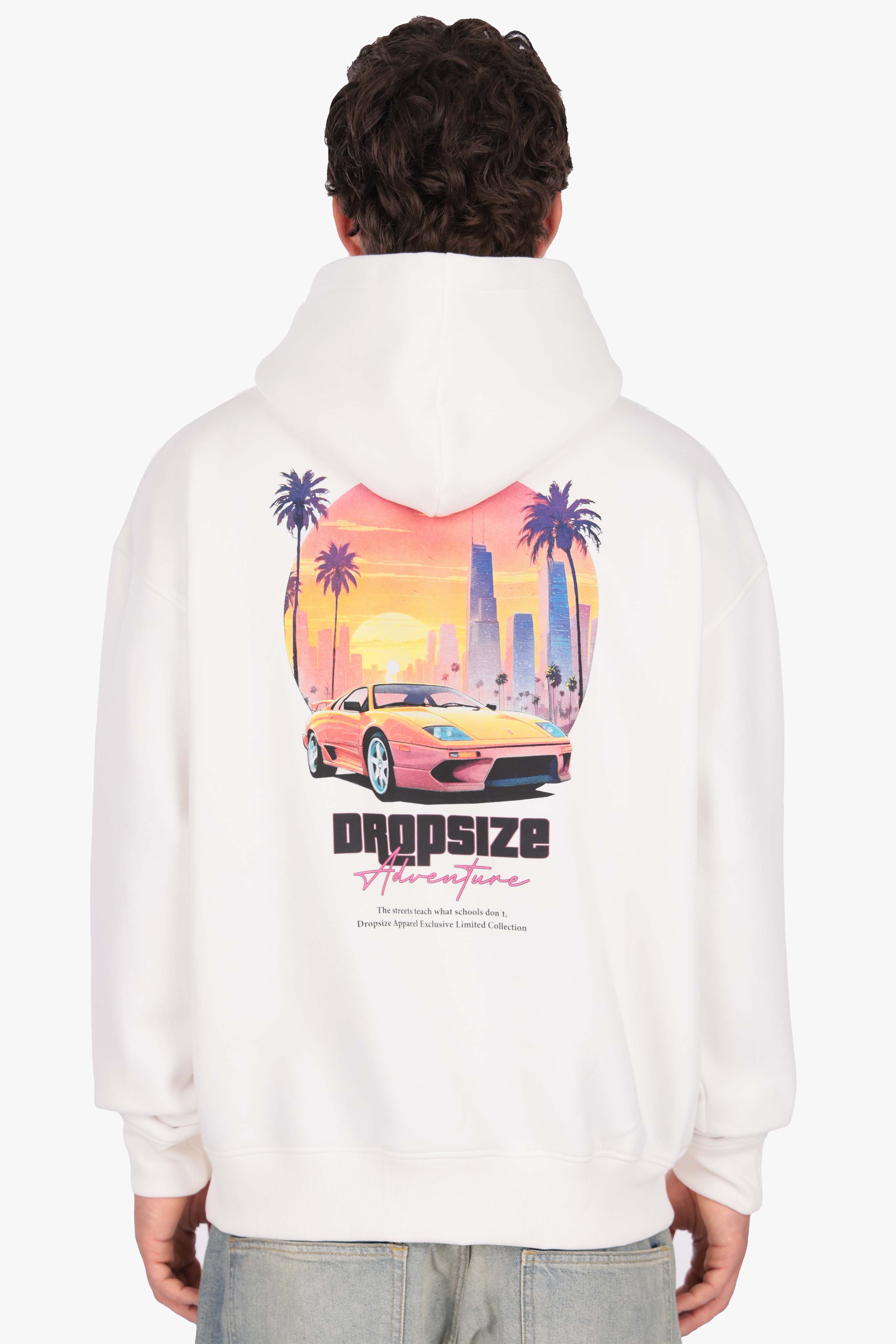 HEAVY OVERSIZE ADVENTURE HOODIE CREAM WHITE