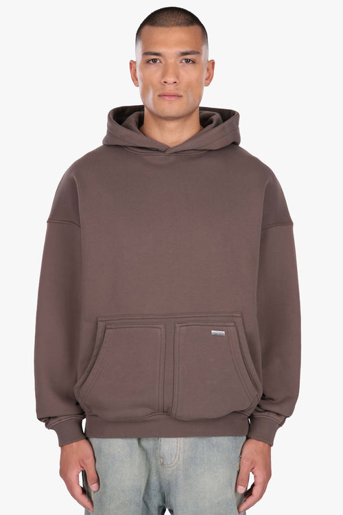 RAW APPLICATION HOODIE BROWN