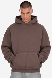 RAW APPLICATION HOODIE BROWN