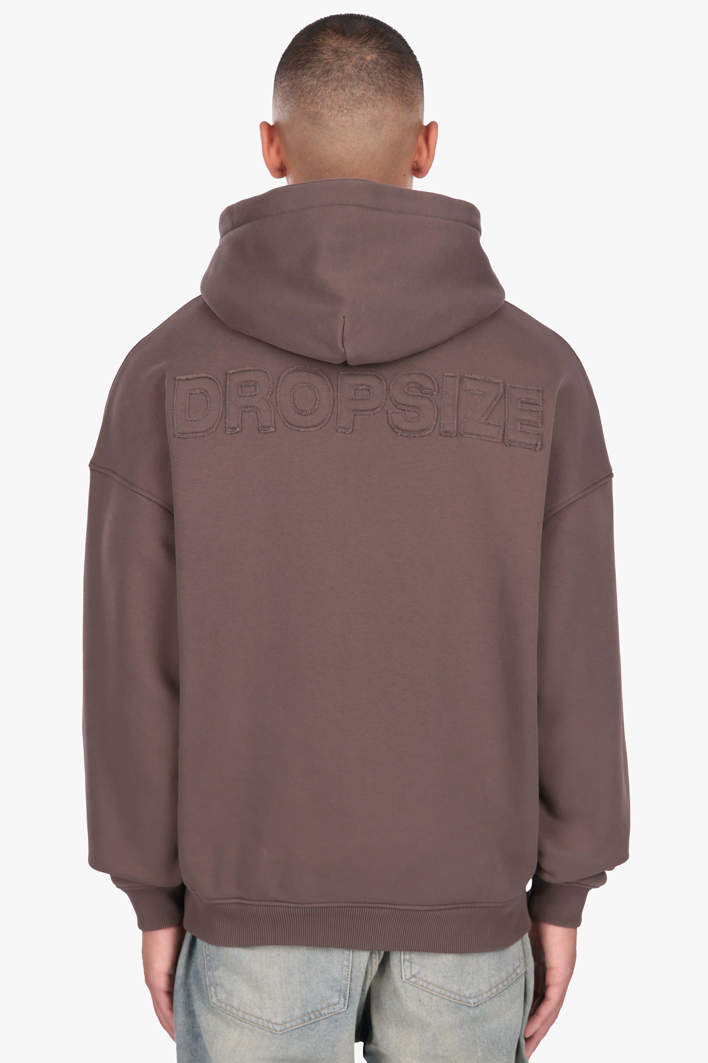 RAW APPLICATION HOODIE BROWN