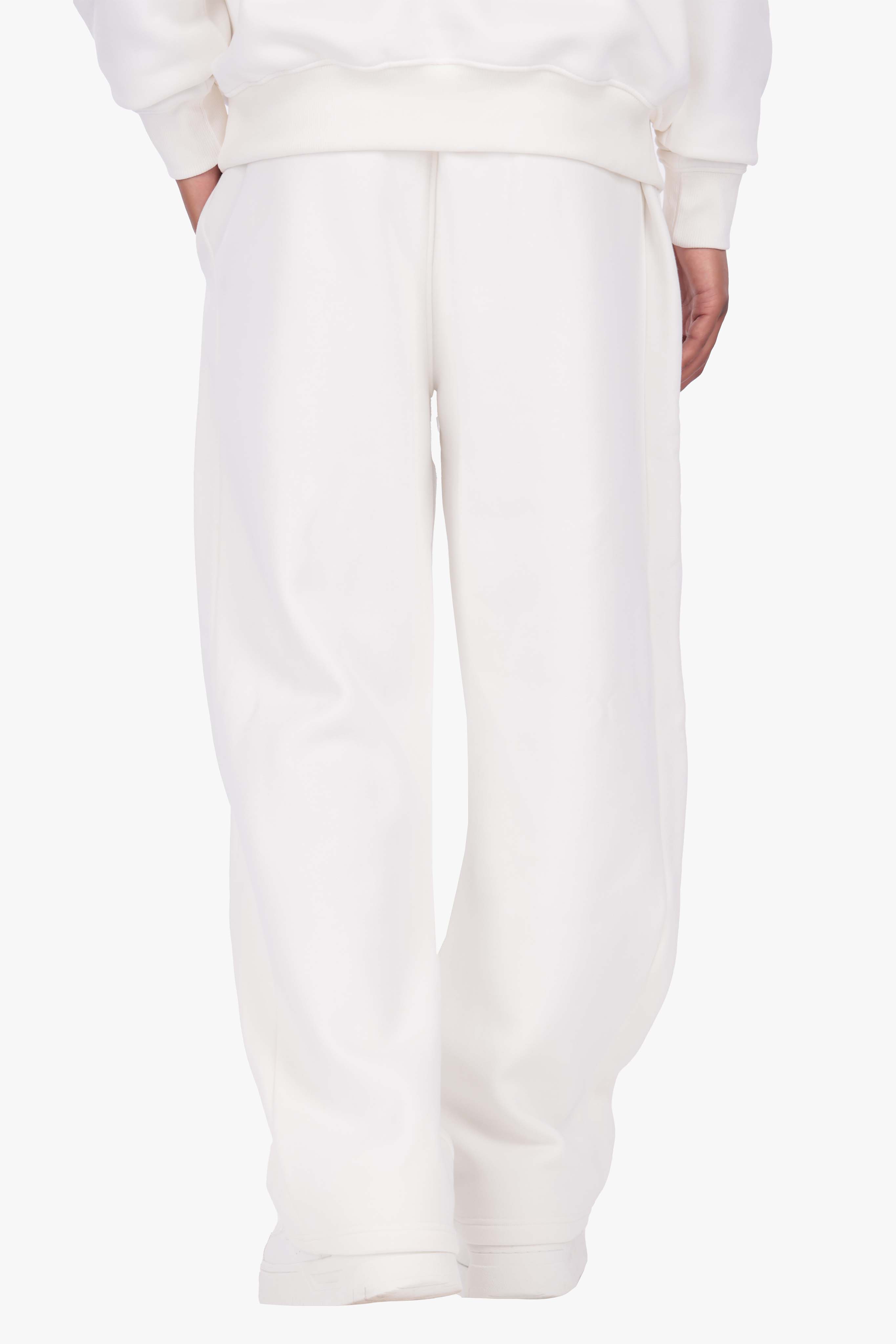 HD OPEN LEG JOGGER CREAM WHITE