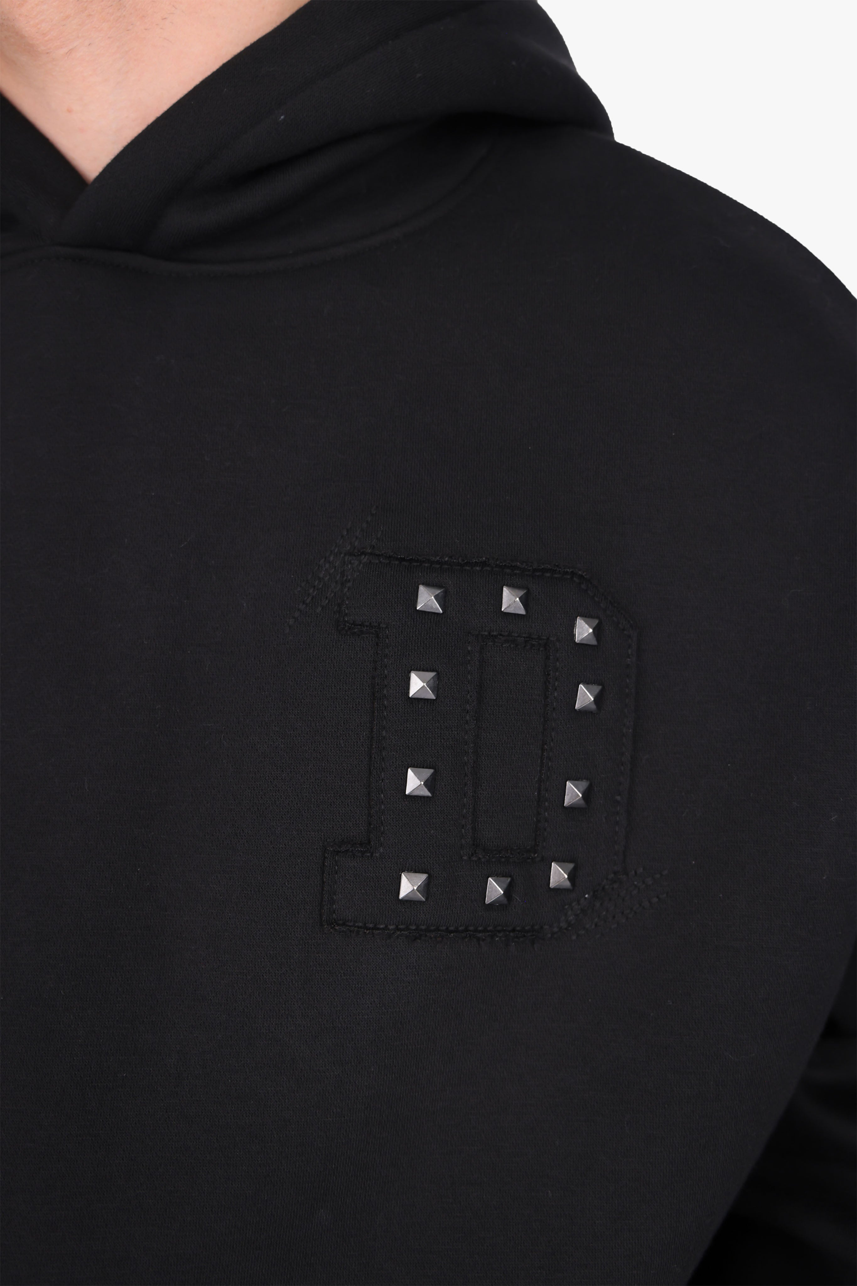 DOUBLE POCKET HOODIE WASHED BLACK