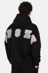 CAMO PATCH HOODIE BLACK