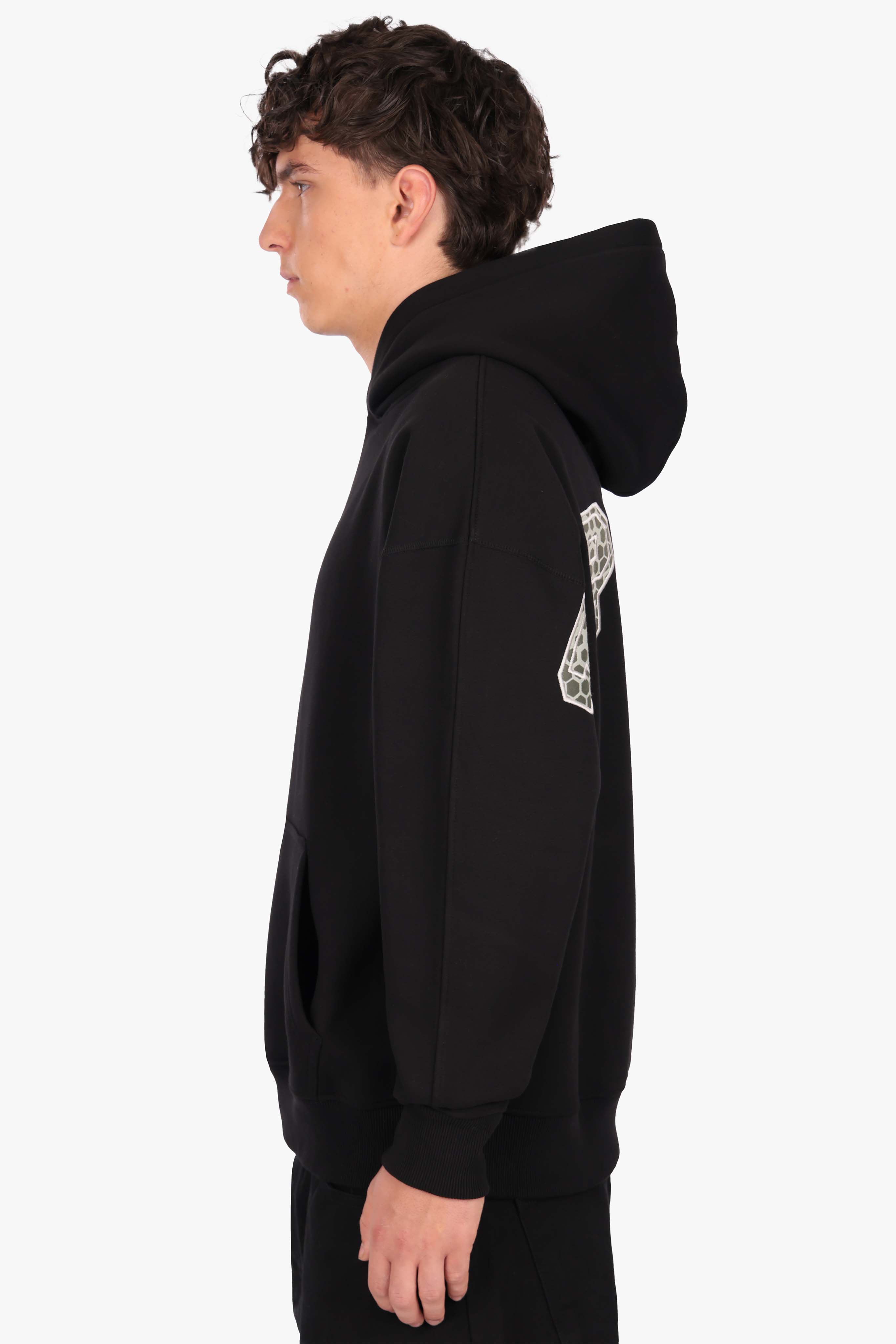 CAMO PATCH HOODIE BLACK