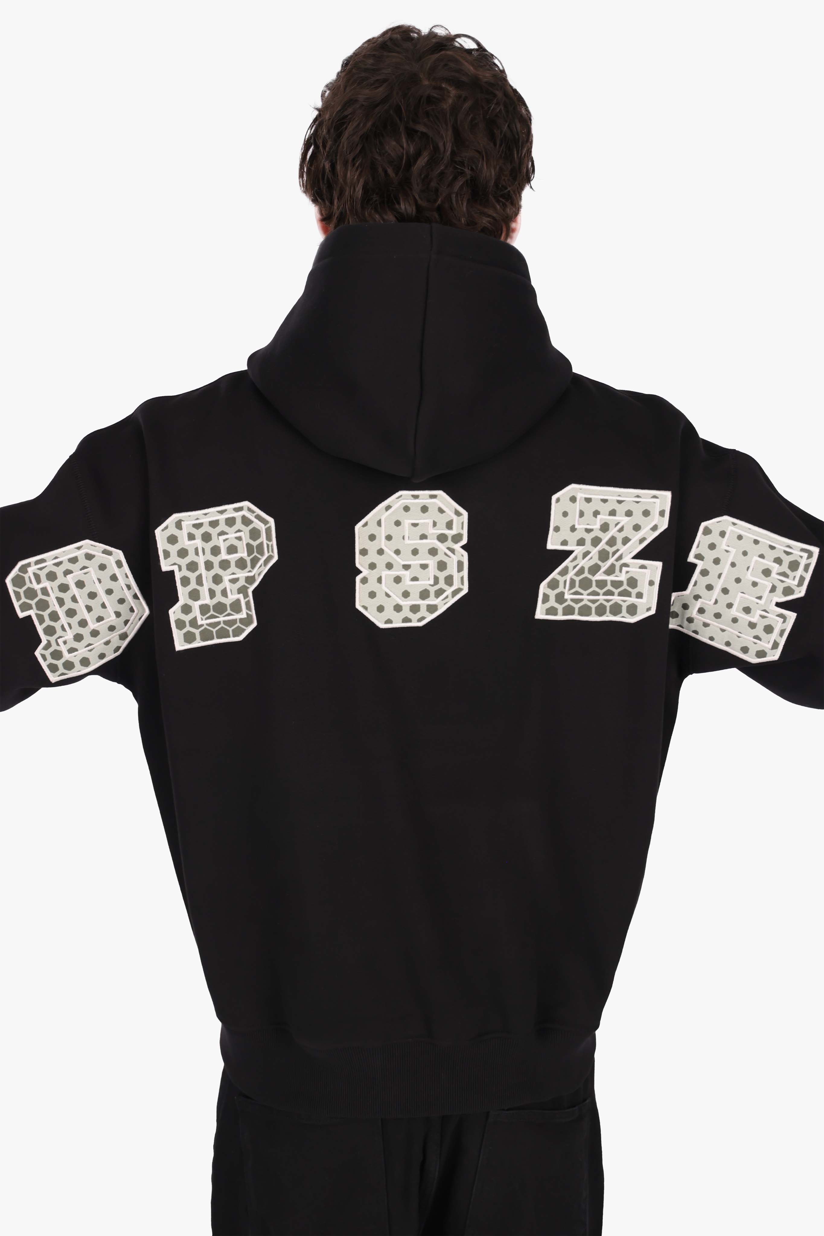 CAMO PATCH HOODIE BLACK